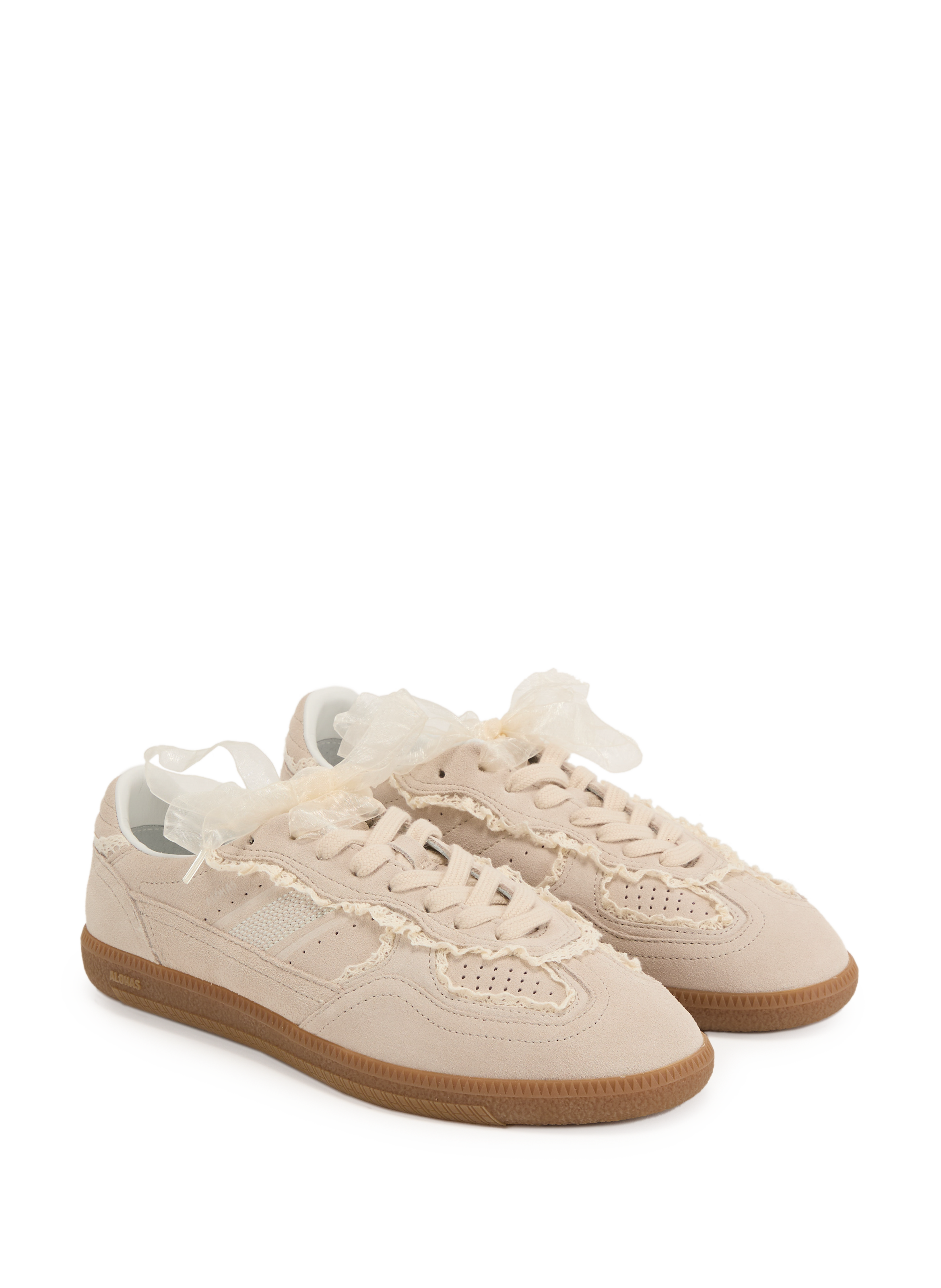 Leather and crochet sneakers ALOHAS Beige
