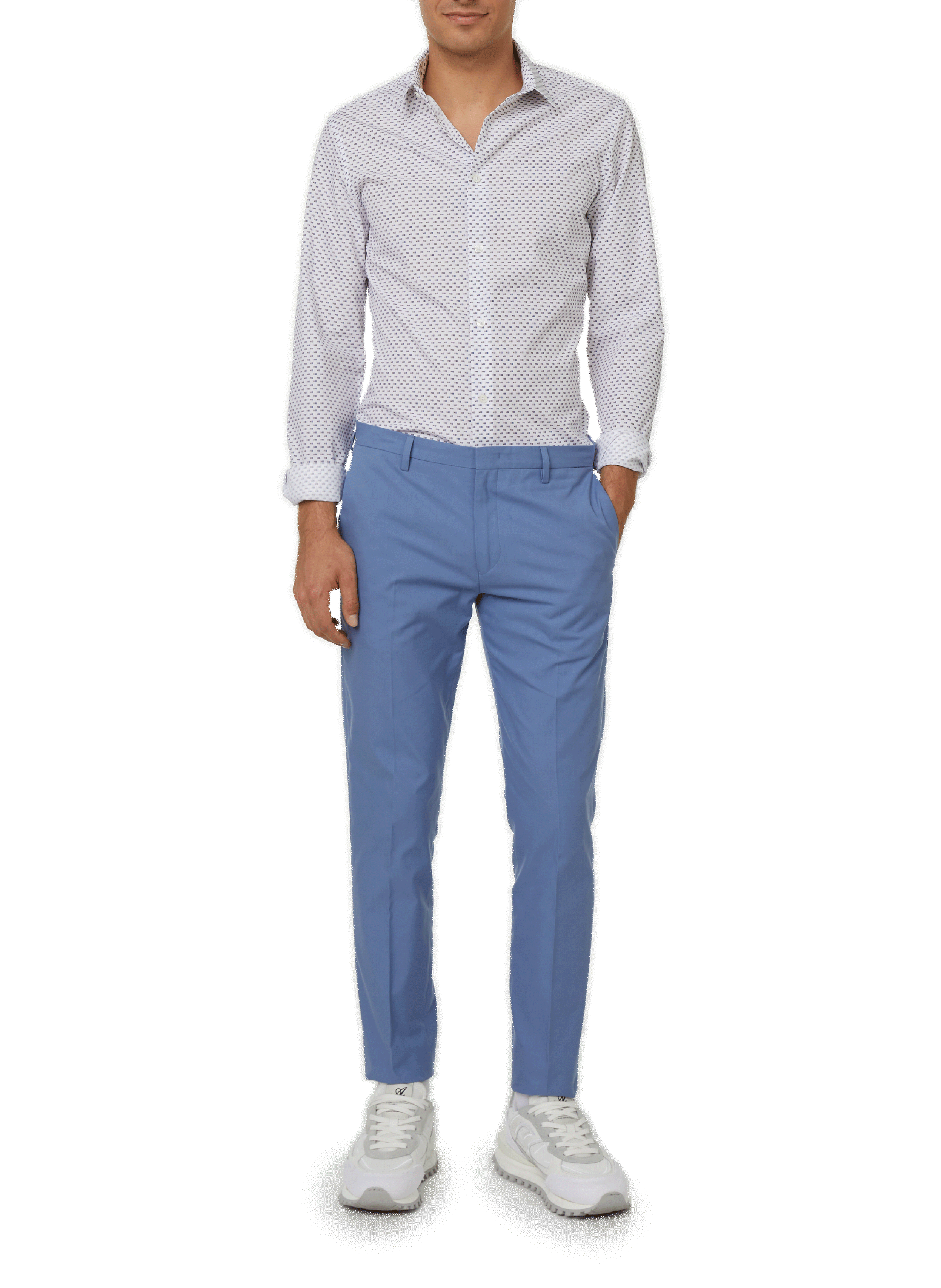 Chemise à motif en coton AU PRINTEMPS PARIS Bleu