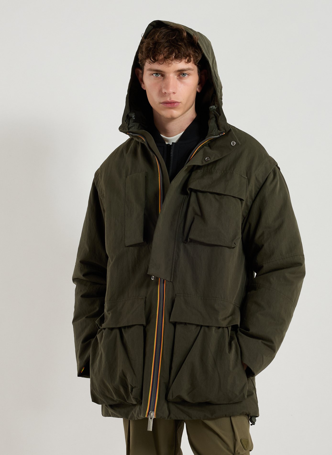 Mid-length Guillermo Parka K-WAY Khaki