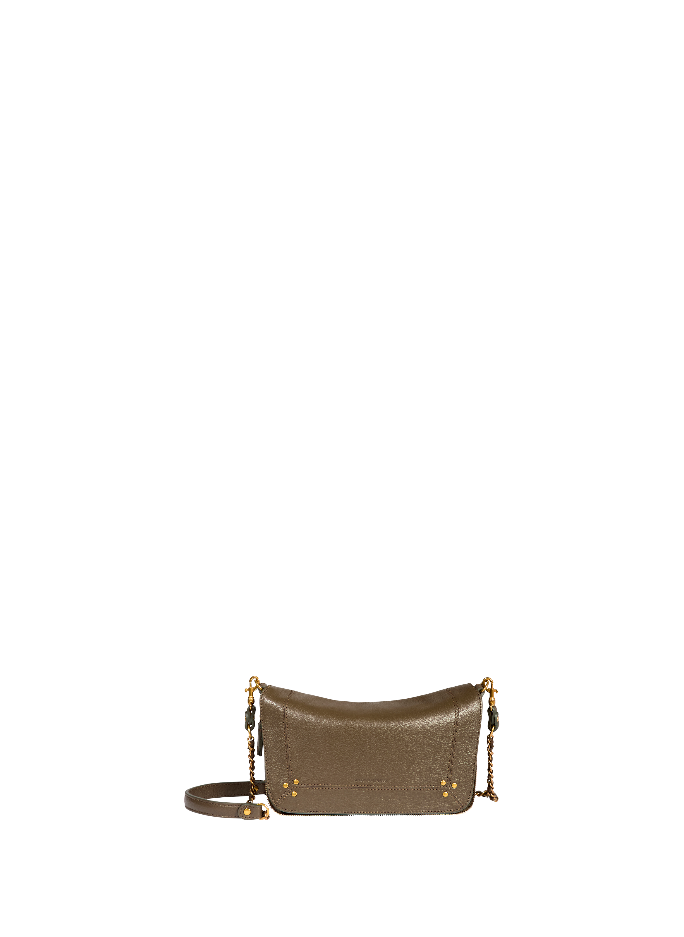 JÉRÔME DREYFUSS Shoulder bag Bobi S in goat leather Khaki