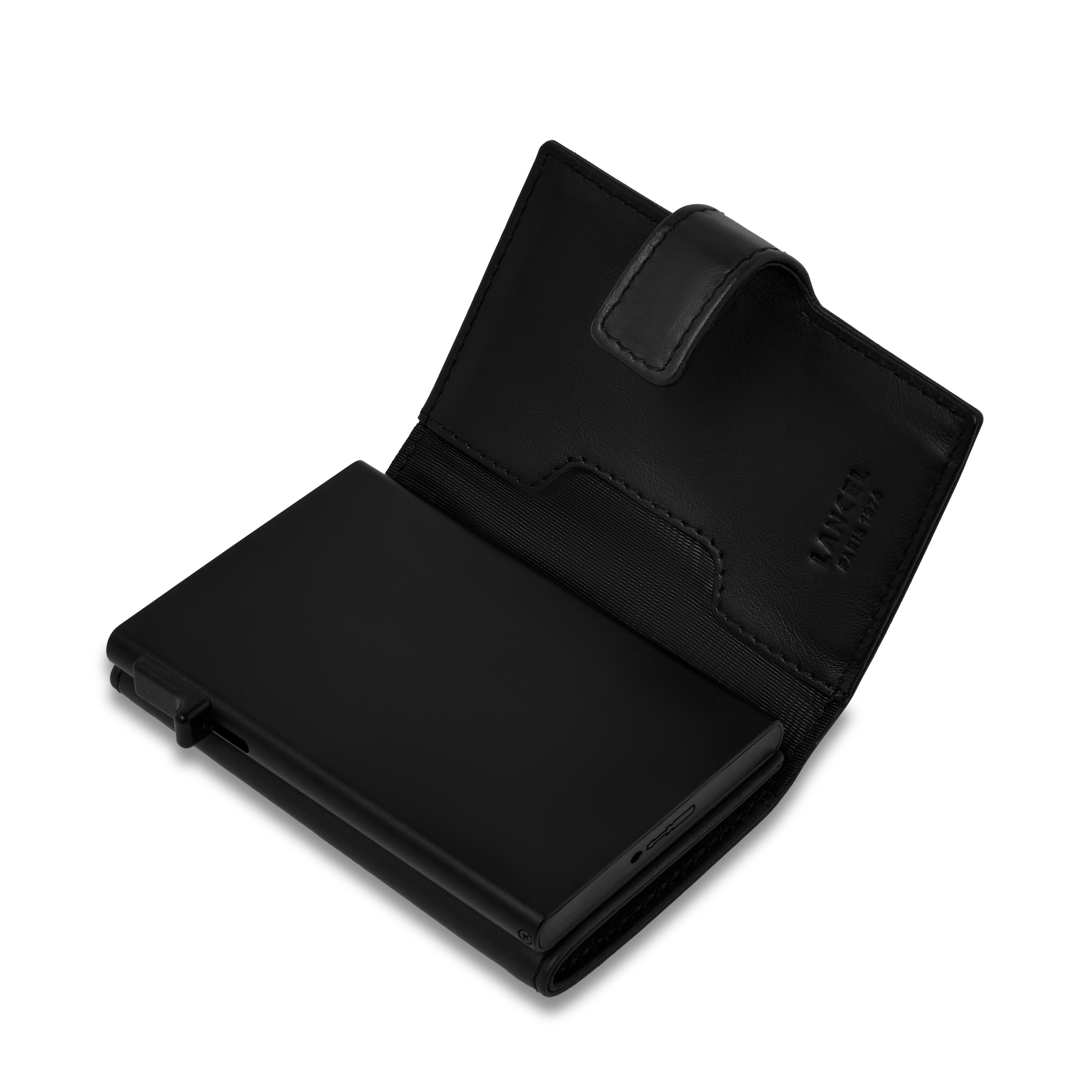 Porte-cartes léon de lancel en cuir LANCEL Noir