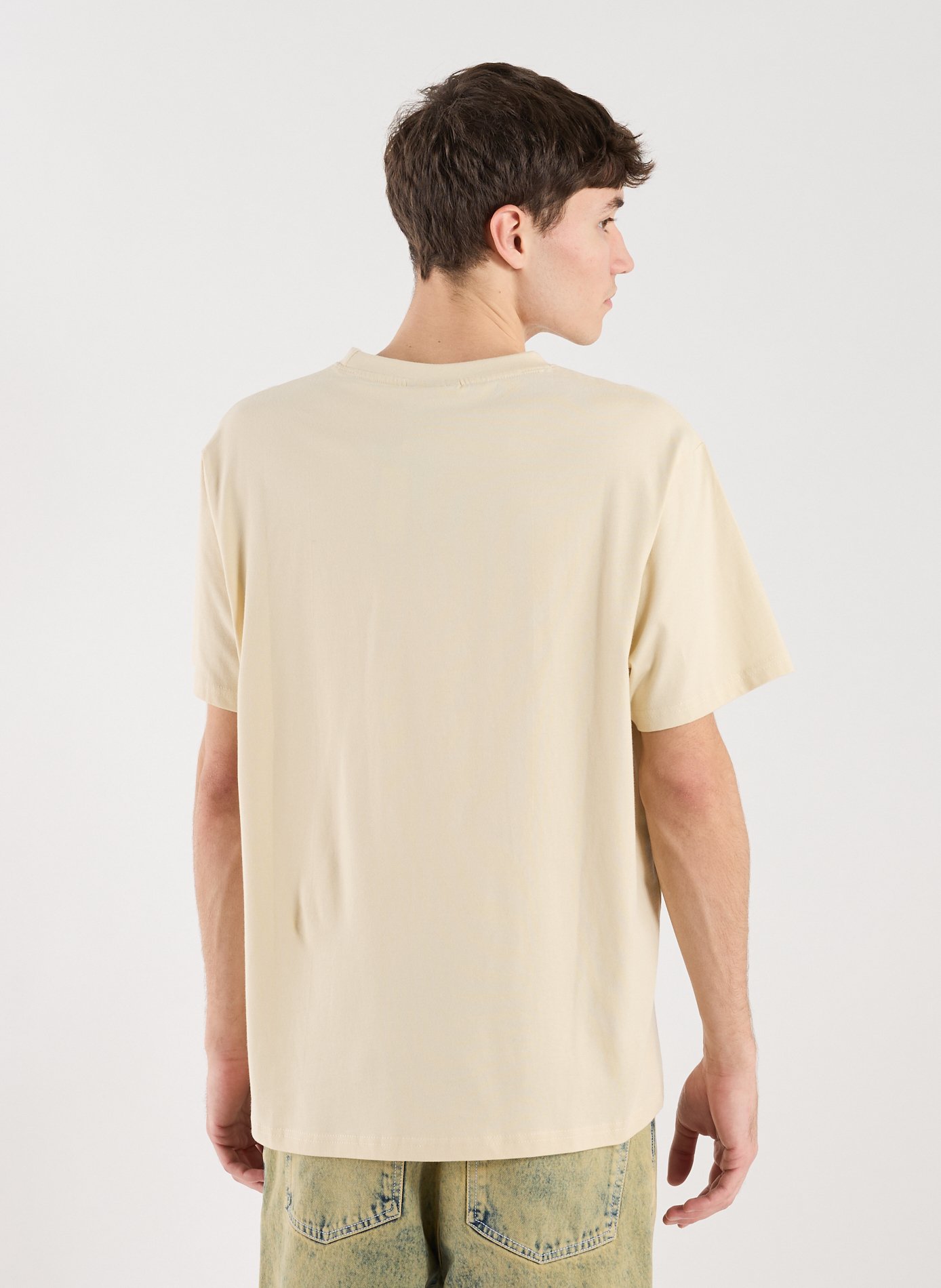 T-Shirt droit manches courtes en coton JACKER. Beige
