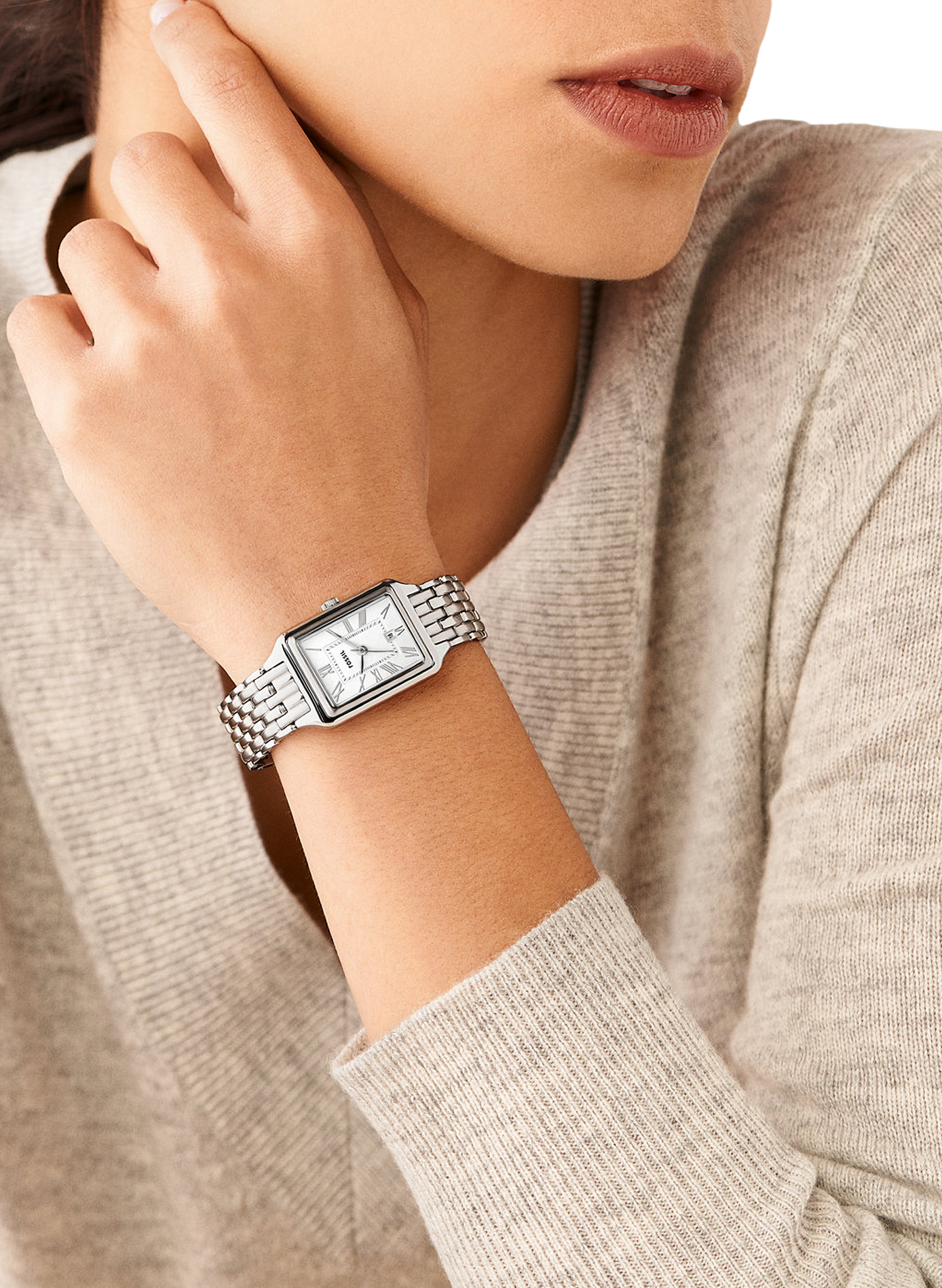 Montre à quartz en acier inoxydable FOSSIL Argent