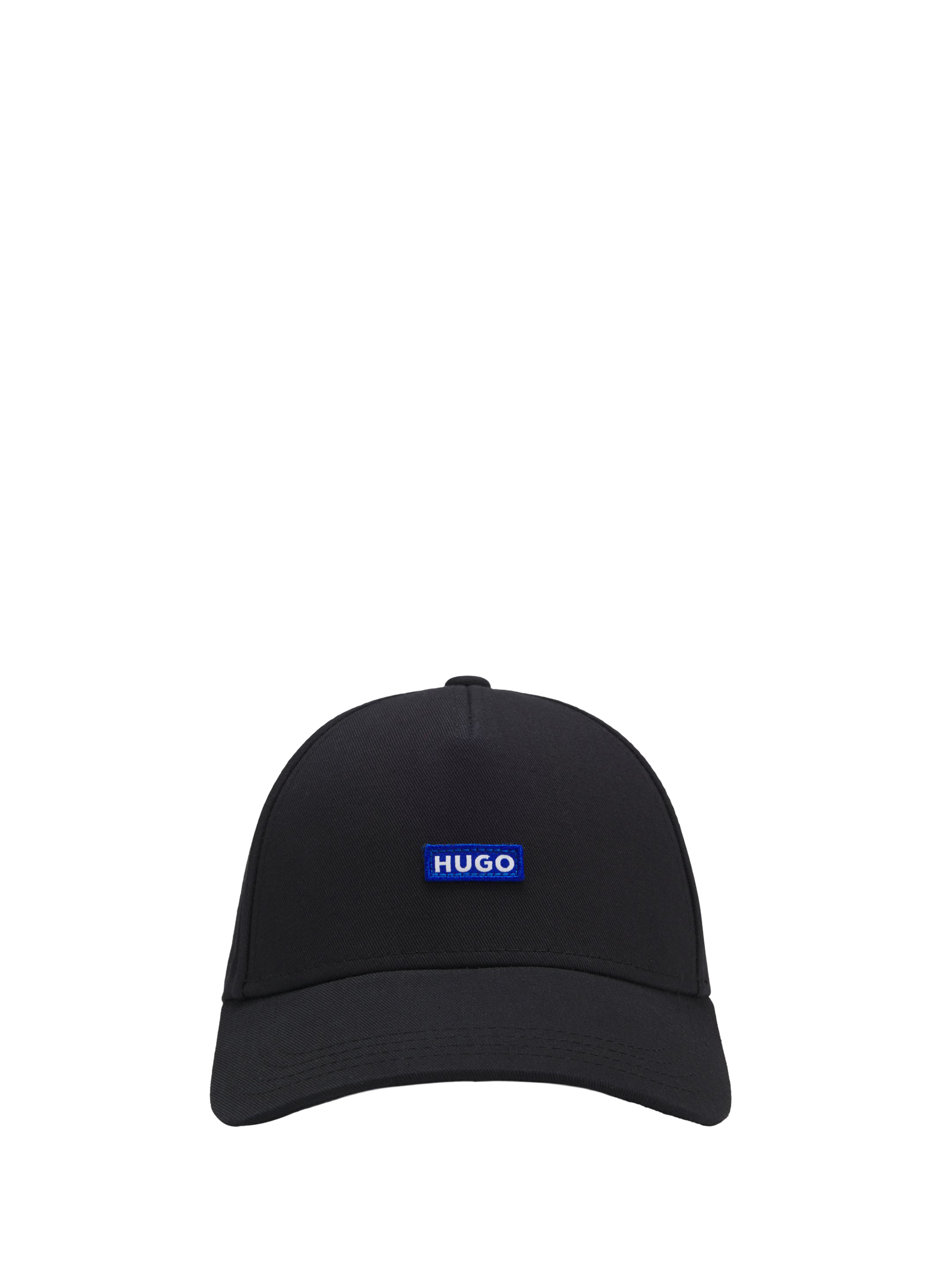 Cotton Logo Baseball Cap HUGO BLUE Black