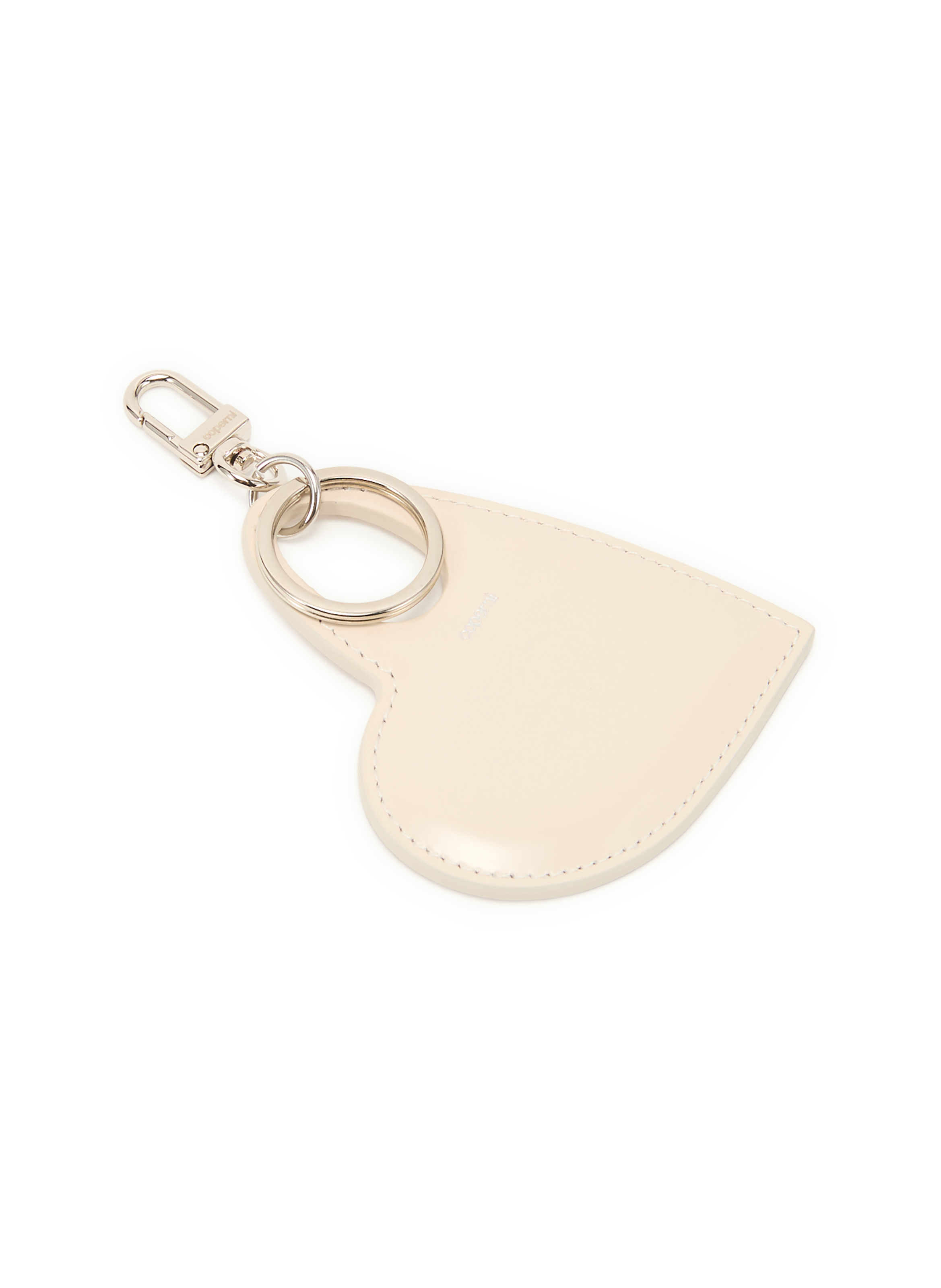 Heart-shaped leather keychain COPERNI Beige