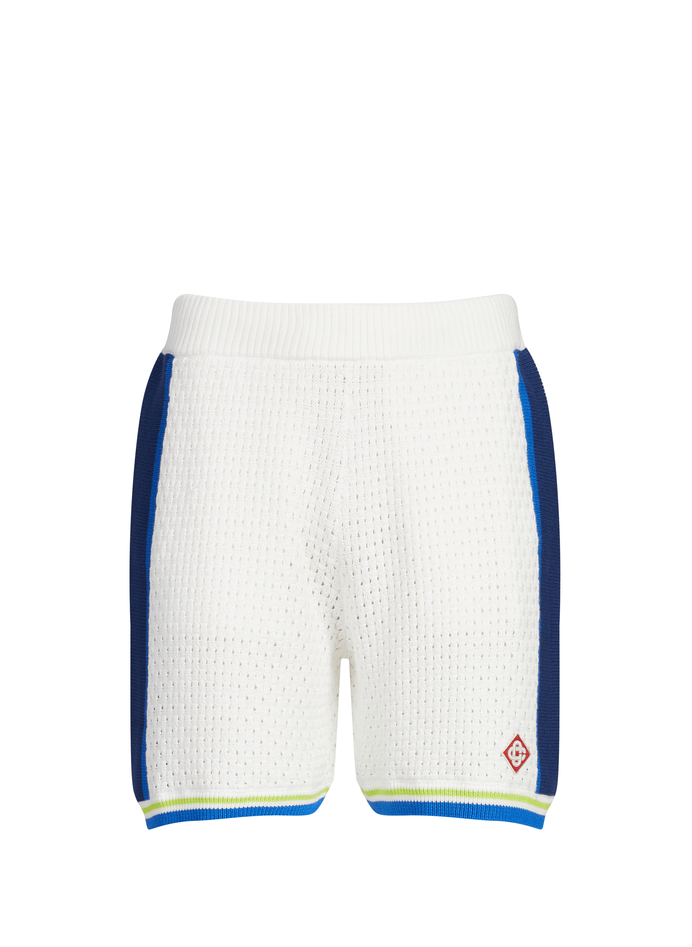 Cotton blend knit straight shorts. CASABLANCA PARIS Multicolour