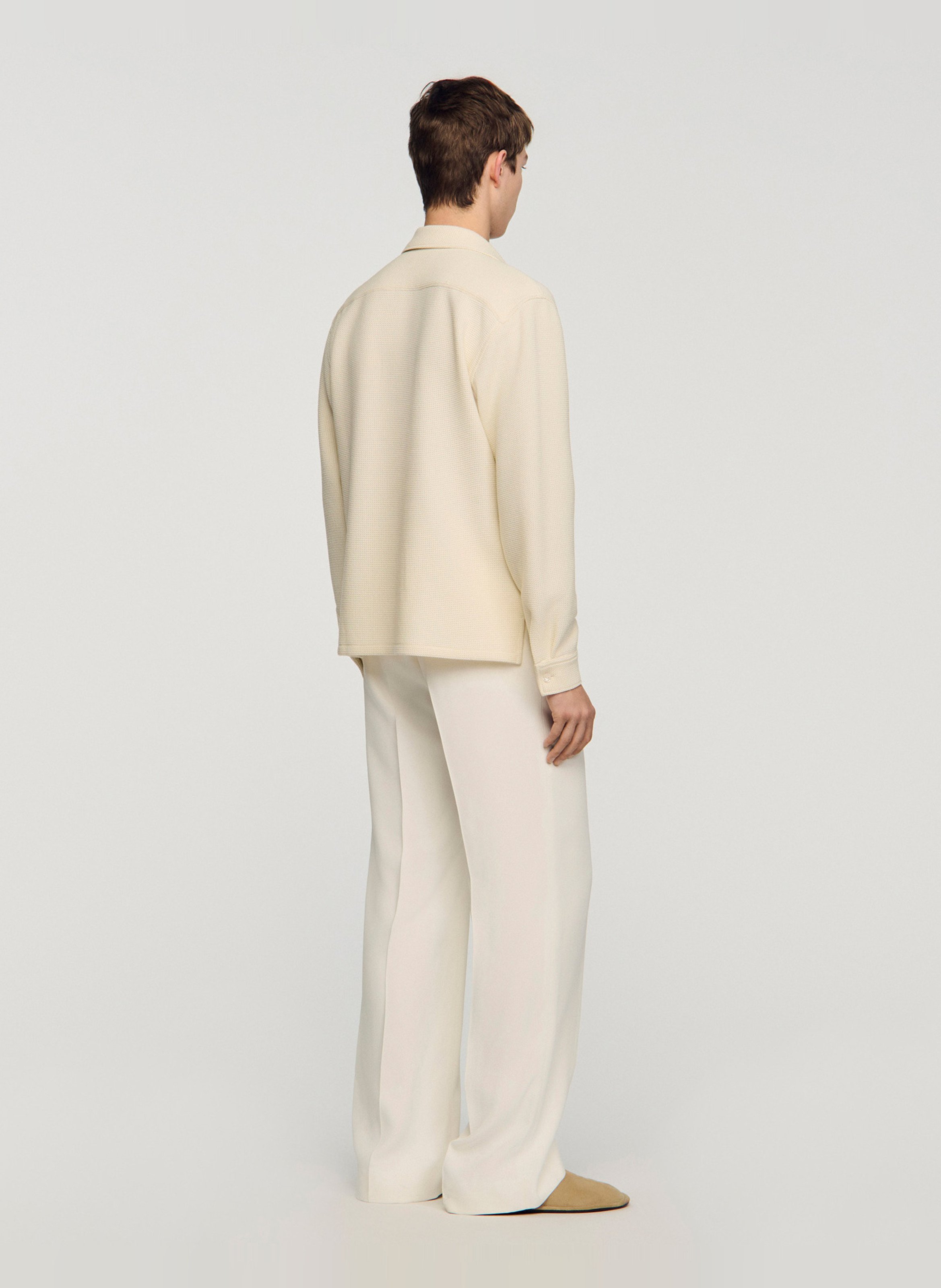 Chemise droite col classique SANDRO Beige