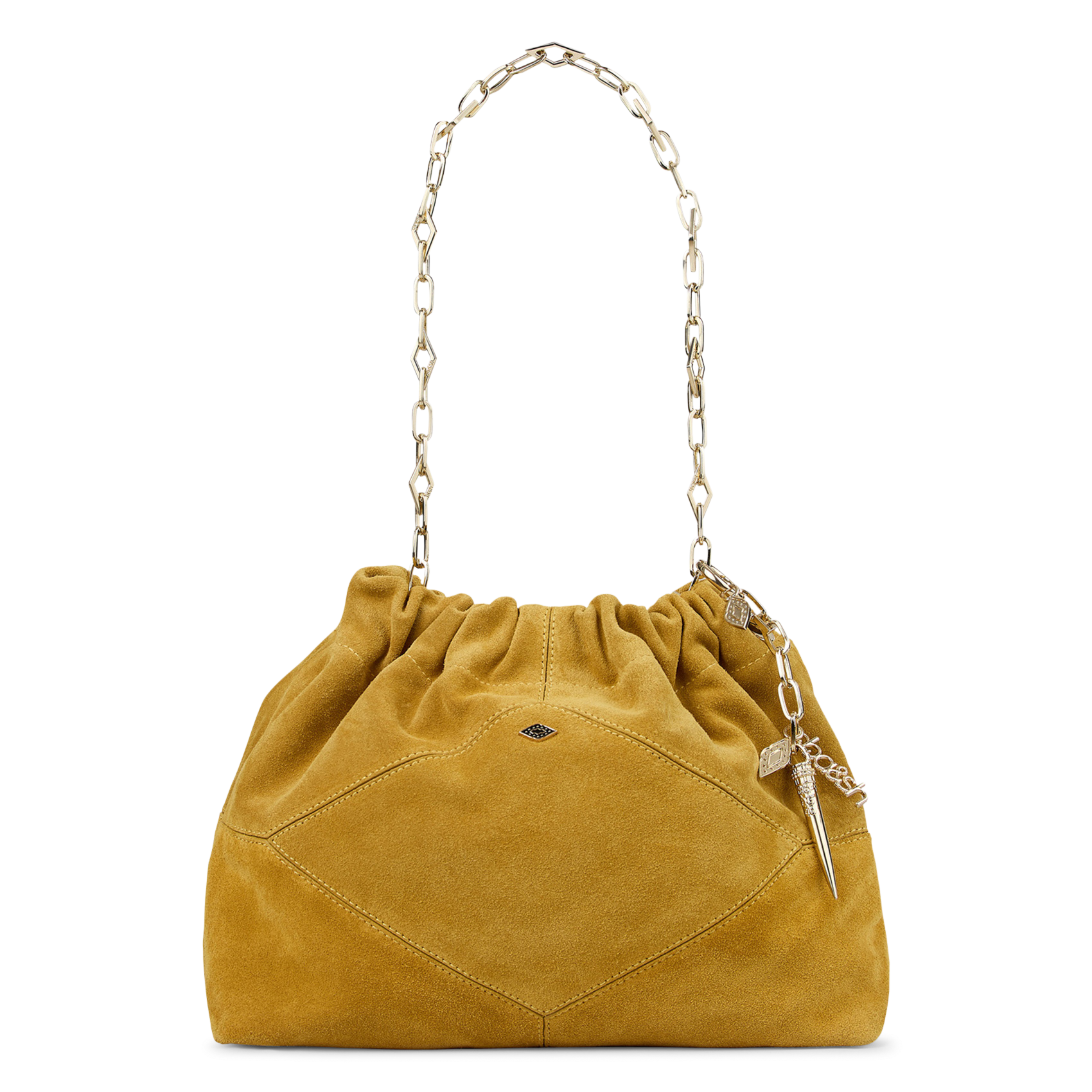 Sac bandoulière en daim mini june tote BA&SH Jaune