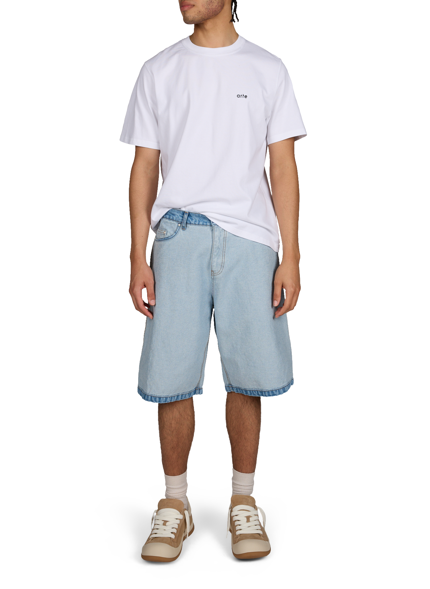 Short denim droit en coton ARTE ANTWERP Bleu