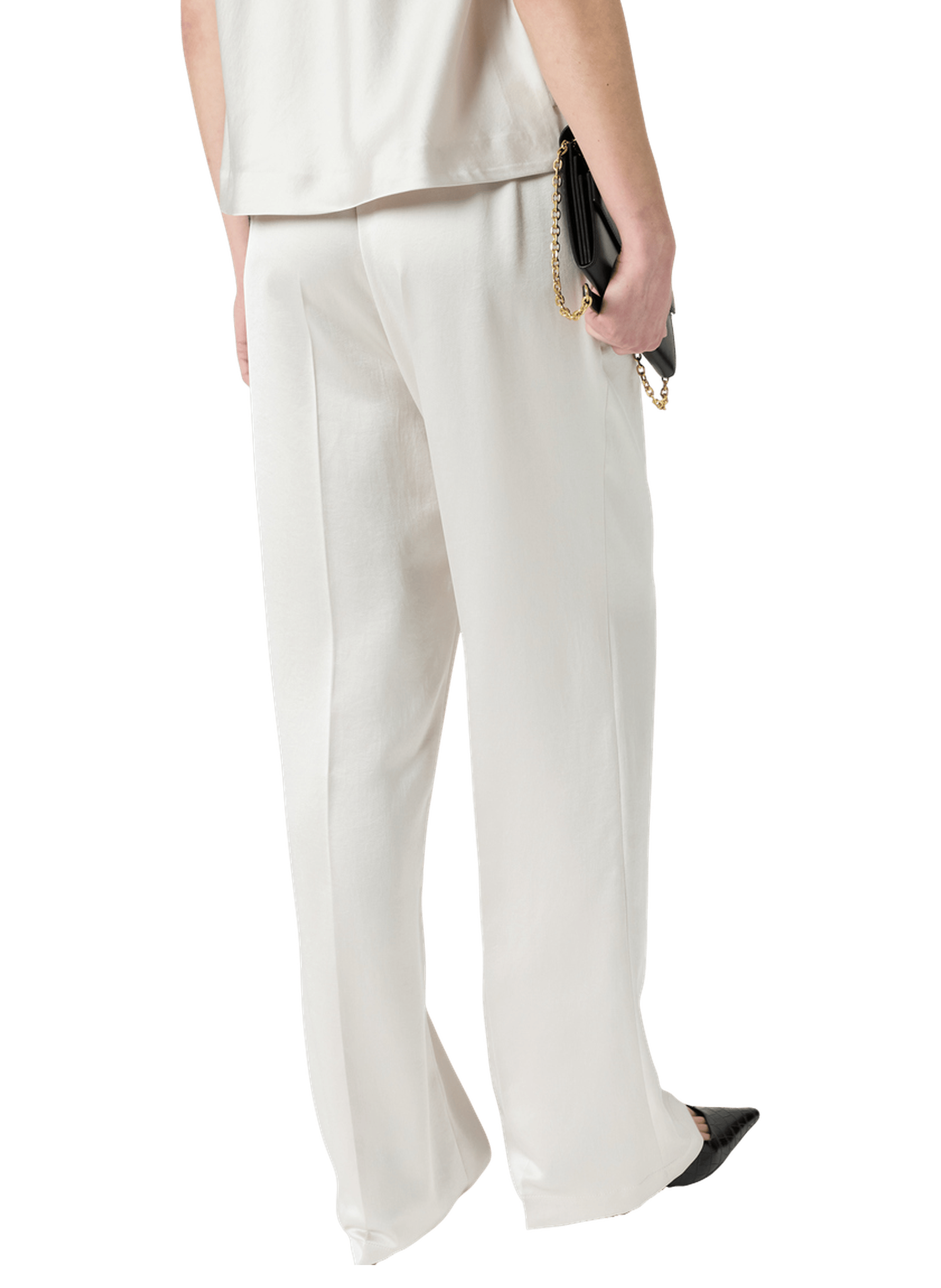 Pantalon fluide en satin - amelya GERARD DAREL Beige