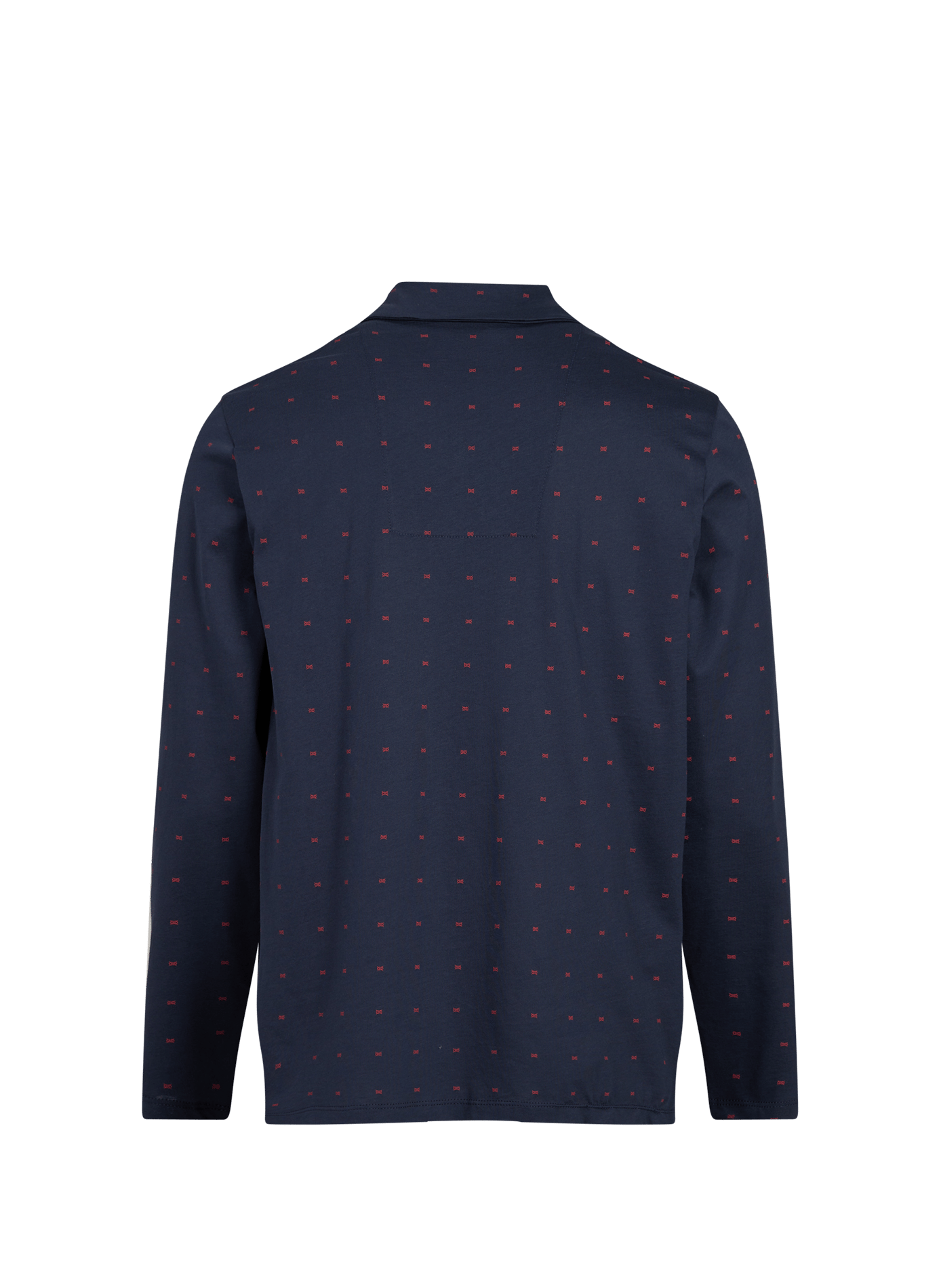 Pantalon broderies poissons en coton THINKING MU Bleu