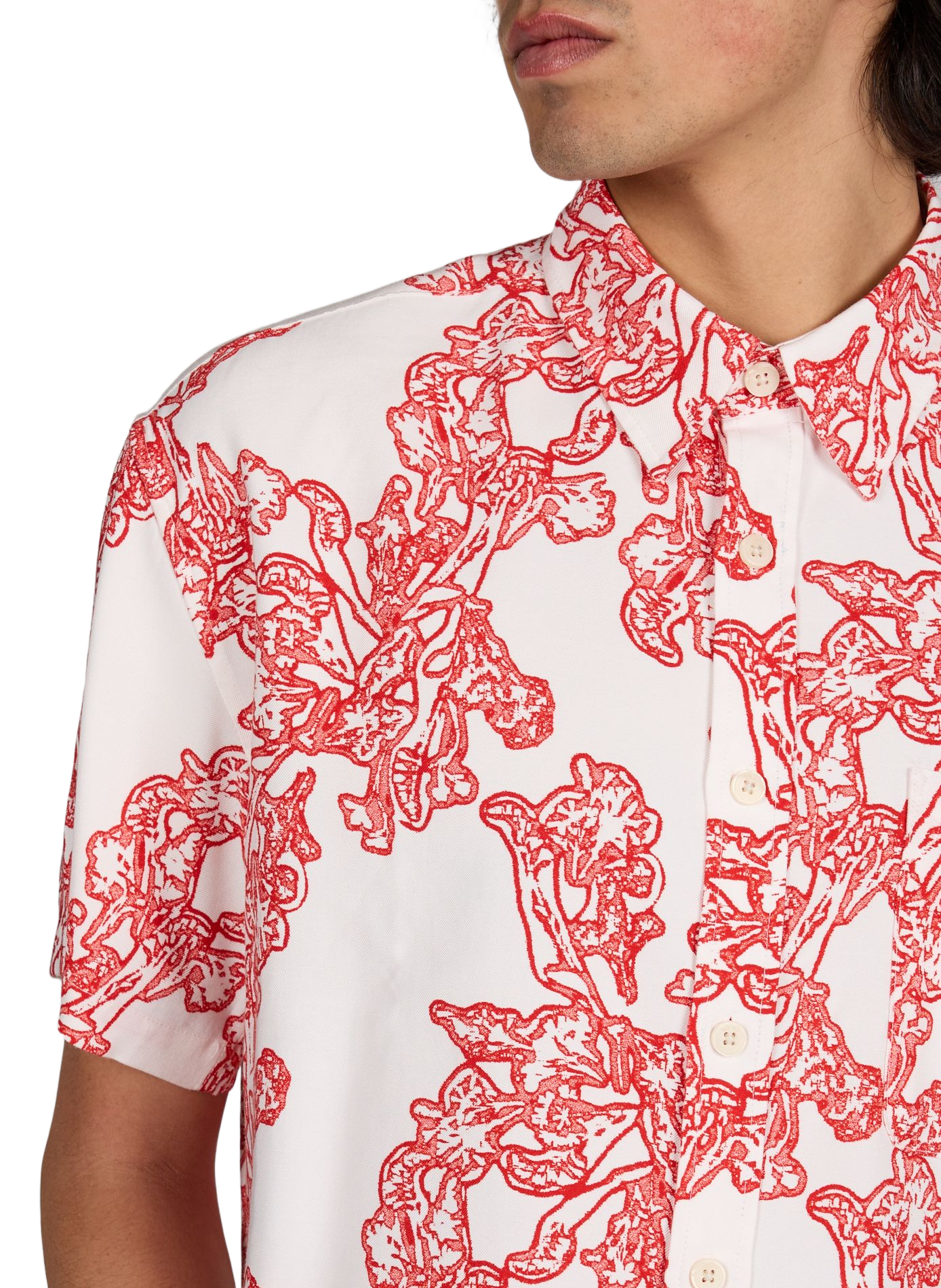Printed short-sleeve Deon shirt NN.07 Beige