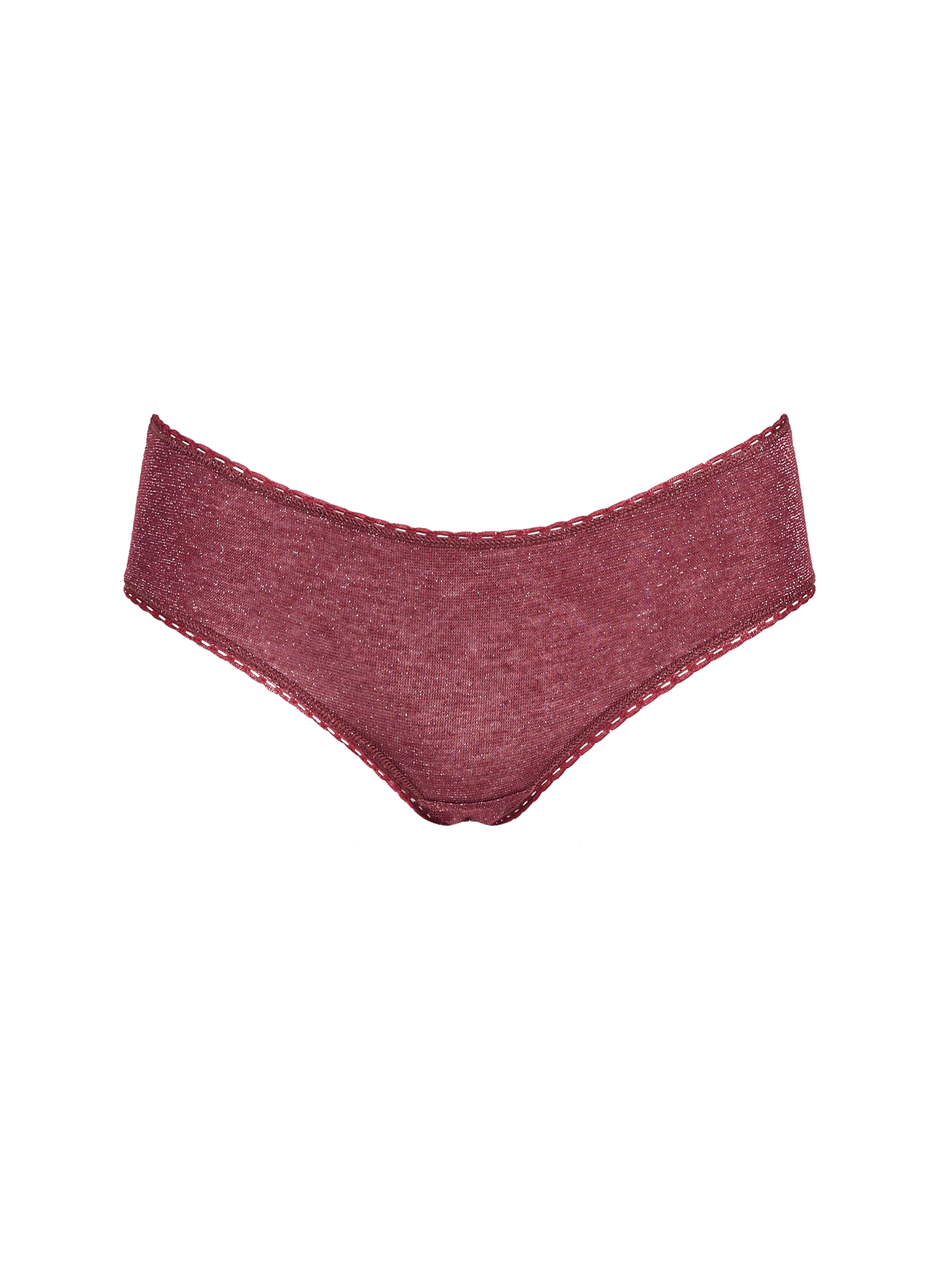 Shiny lace-trimmed culottes MOMONI Red