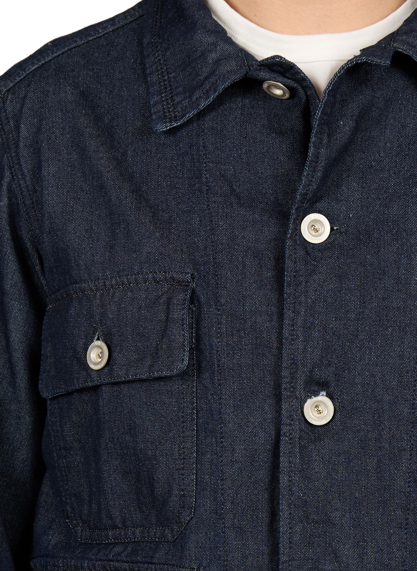 Cotton denim jacket CP COMPANY Blue