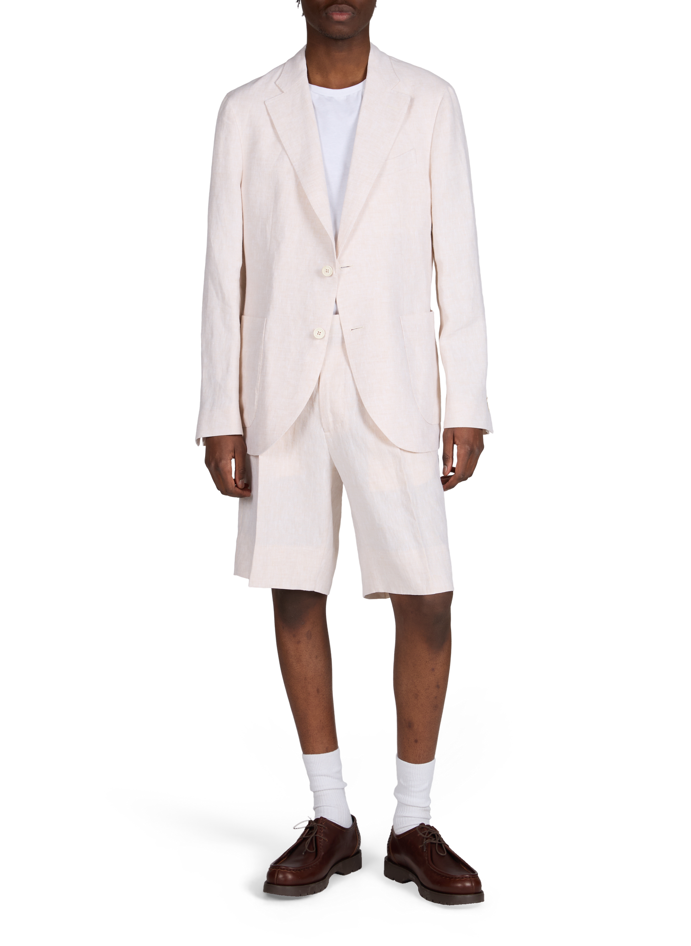 Gonna dritto in lino SLOWEAR Bianco