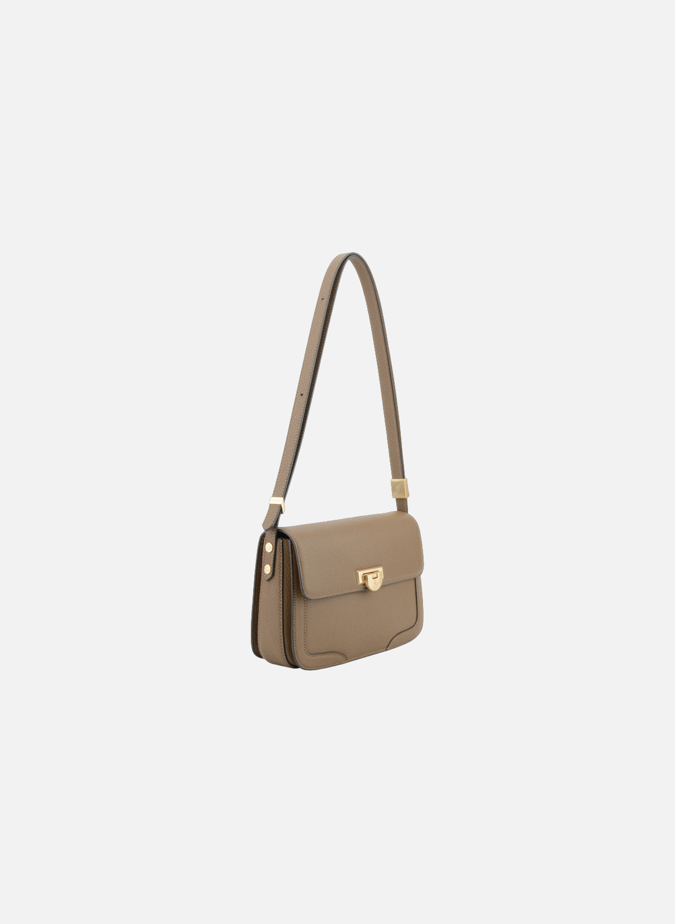Auteuil | sac porté travers gm en cuir de vachette POURCHET Marron