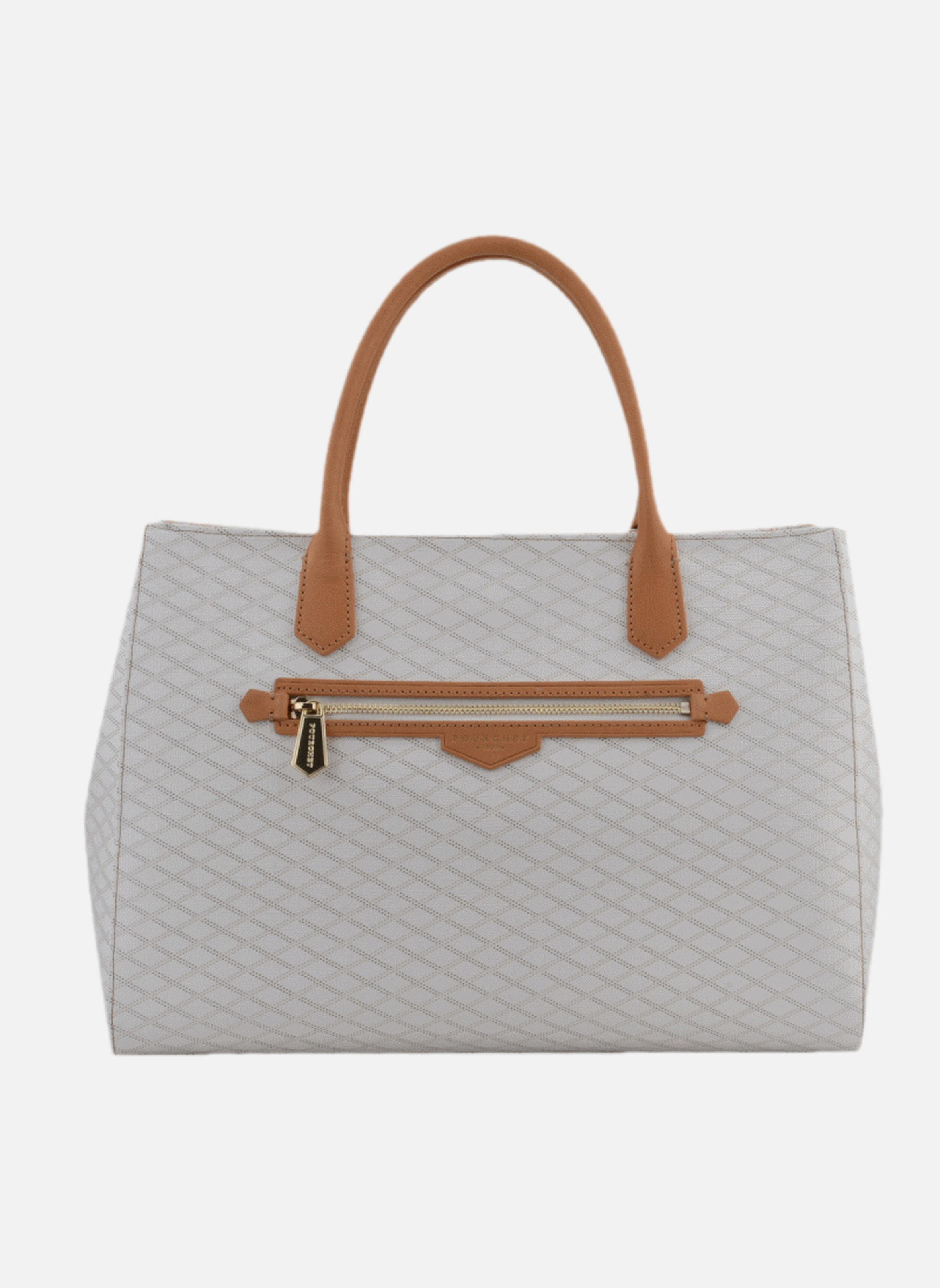 Volver coated | sac porté main gm en cuir de vachette POURCHET Blanc