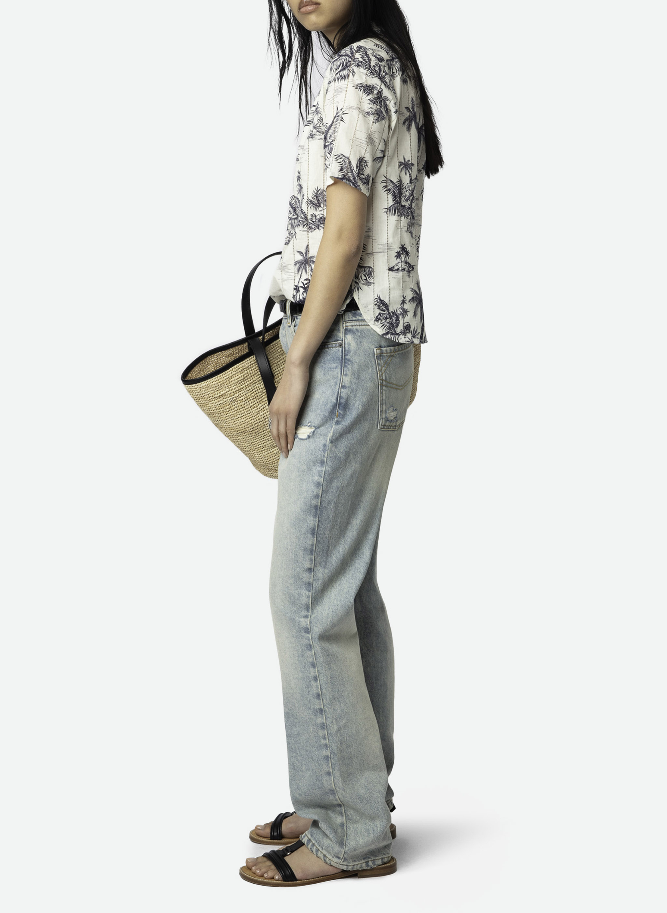 Ronde hals blouse van katoen topher ZADIG&VOLTAIRE Beige