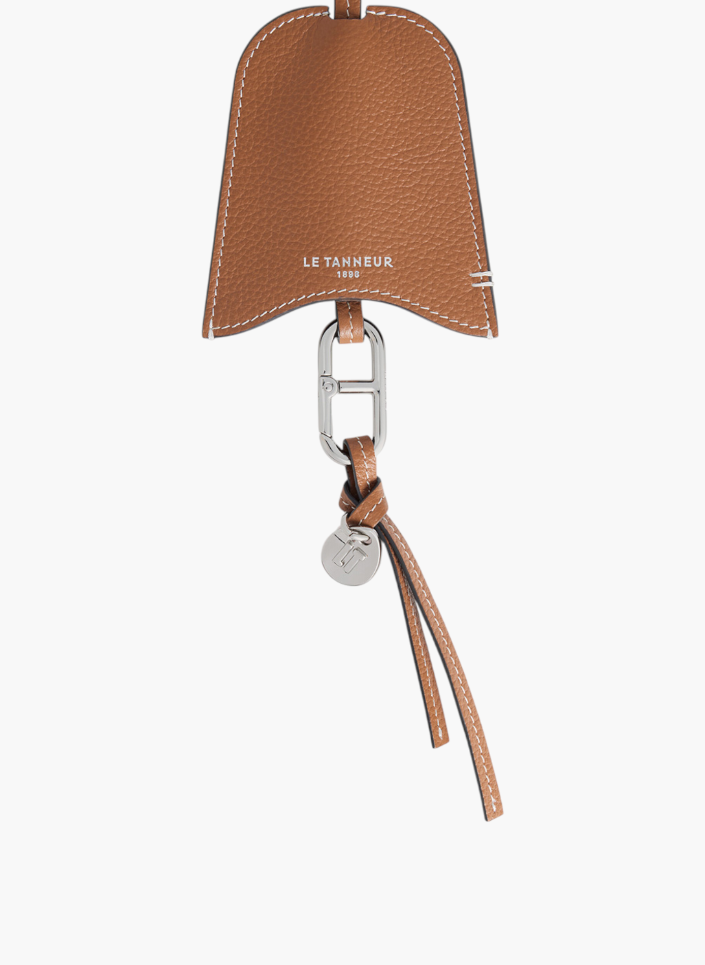 Etui clés charms en cuir grainé LE TANNEUR Marron