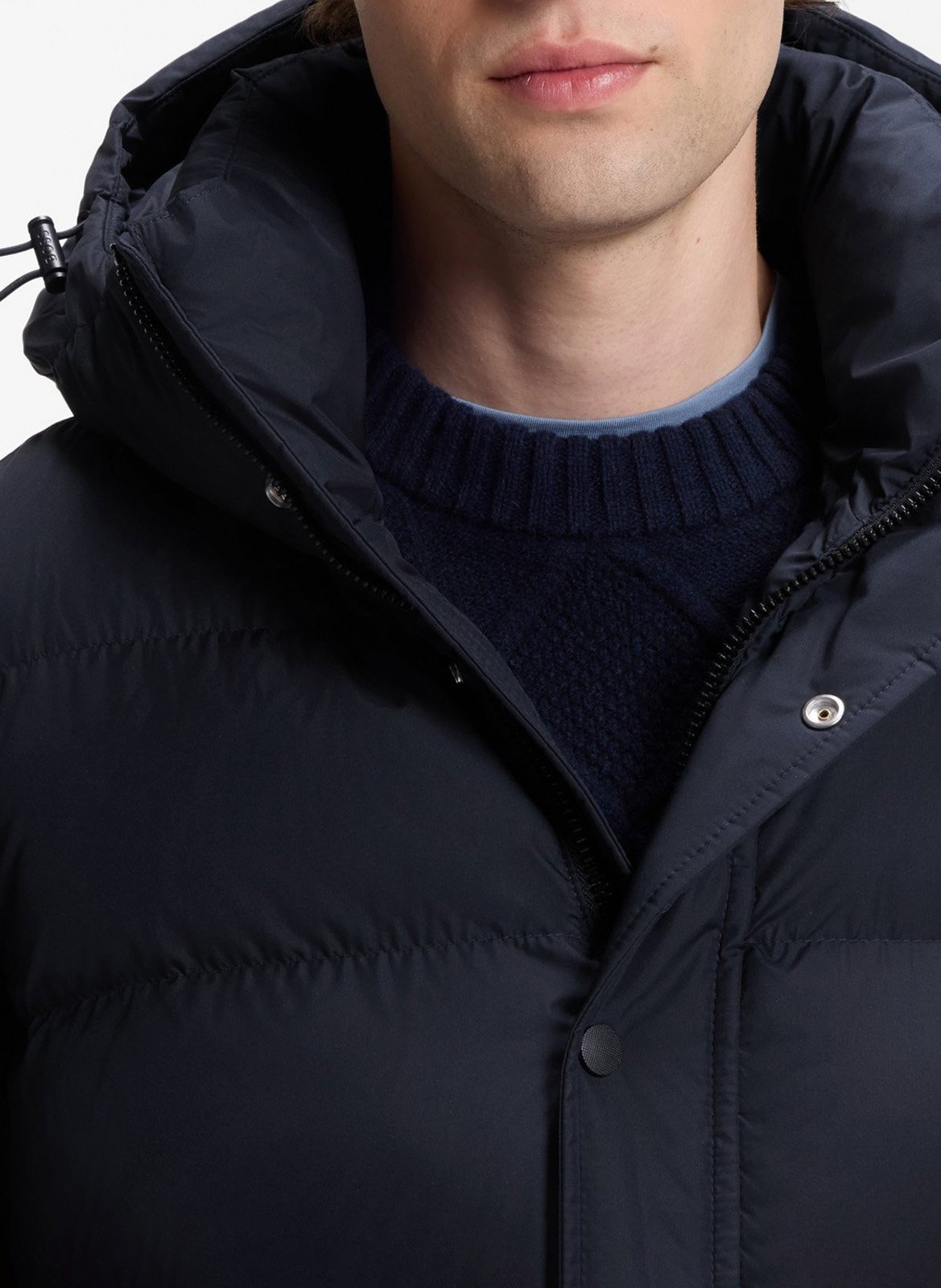 Doudoune col montant BOSS Bleu