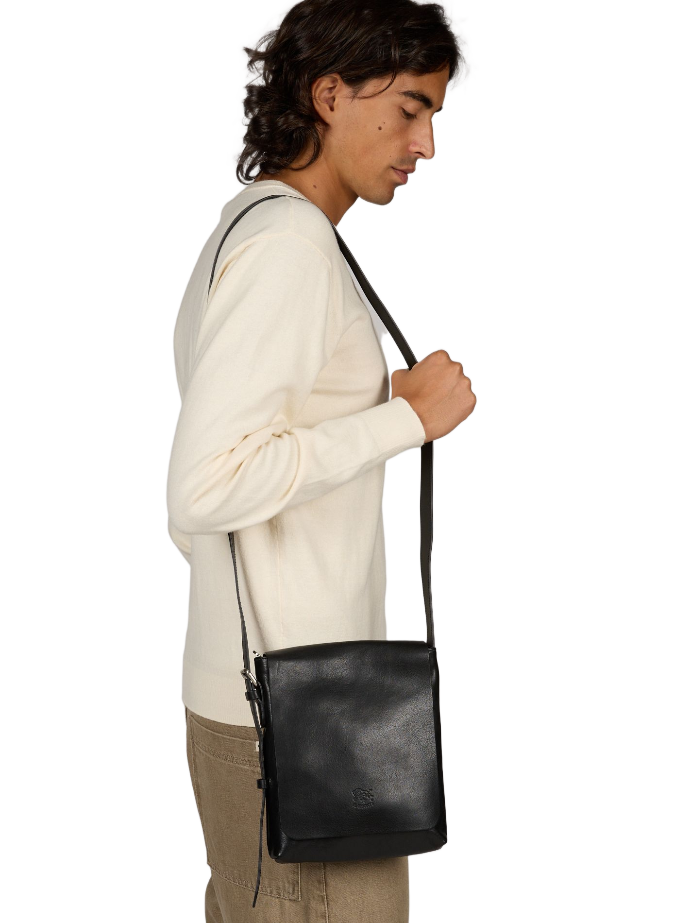 Leather Shoulder bag IL BISONTE Black