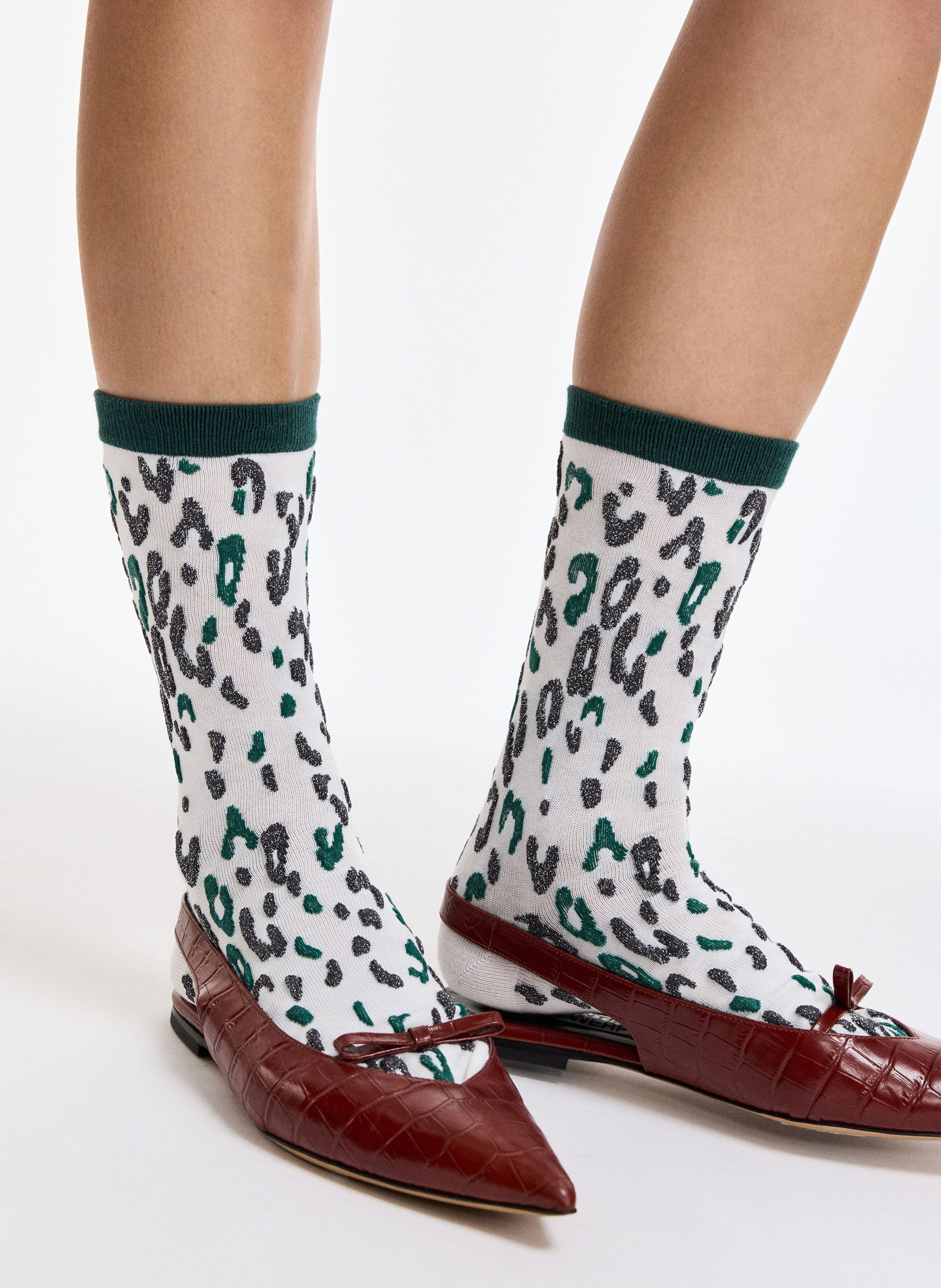 Chaussettes motif animal karty ESSENTIEL ANTWERP Blanc