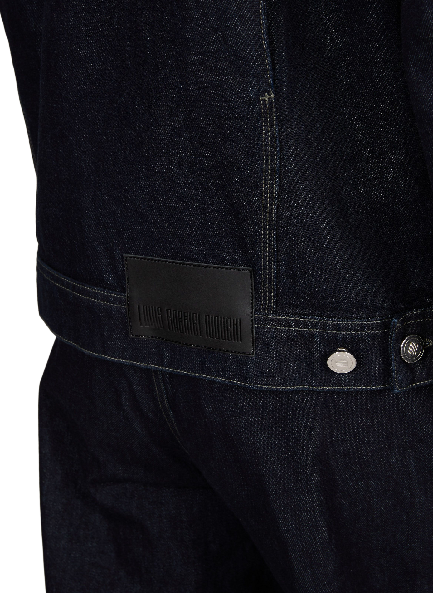 Veste denim droite col classique en coton LOUIS GABRIEL NOUCHI Bleu
