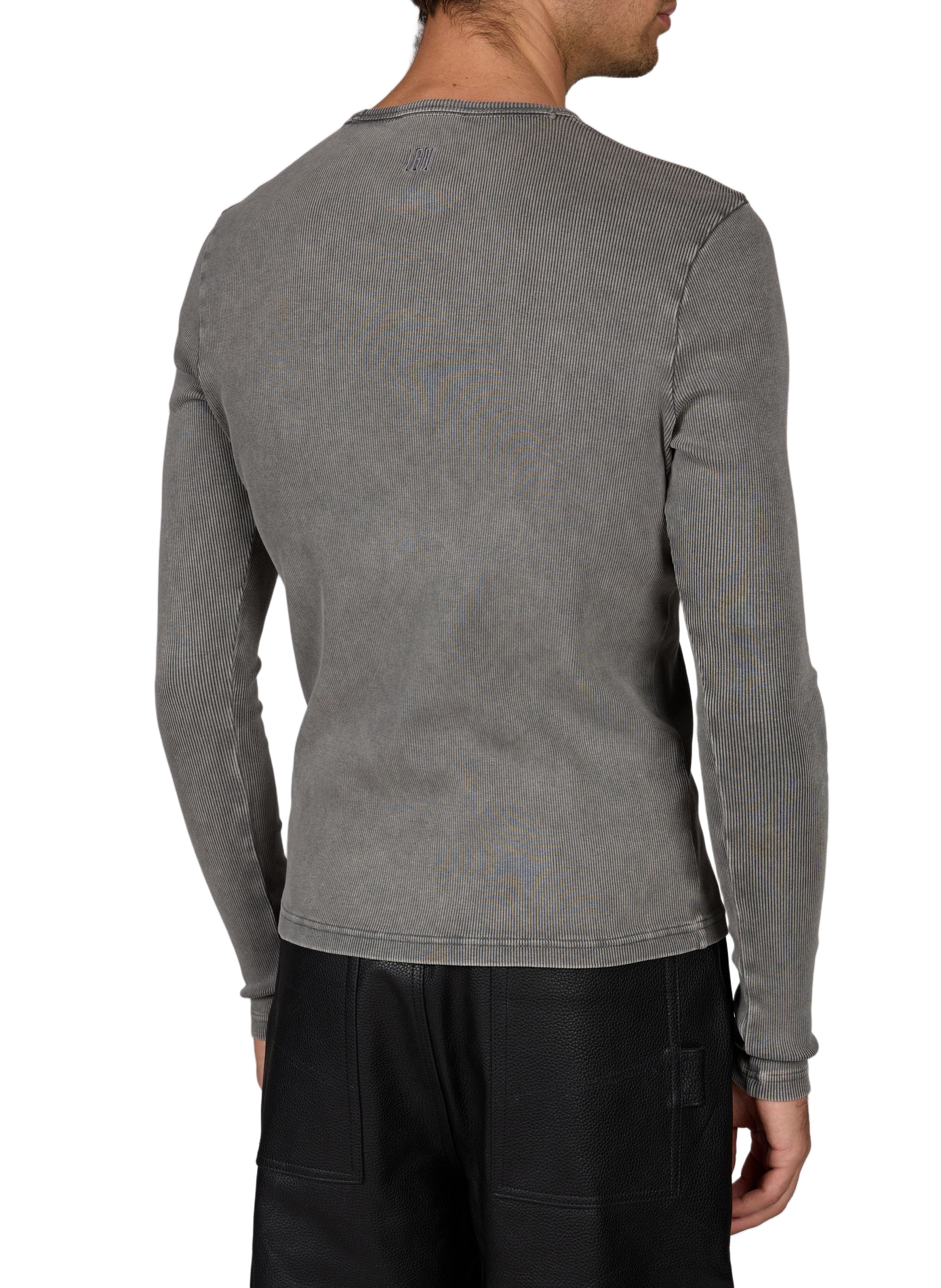 Gerade geschnittenes T-Shirt aus Rippstoff LOUIS GABRIEL NOUCHI Grau