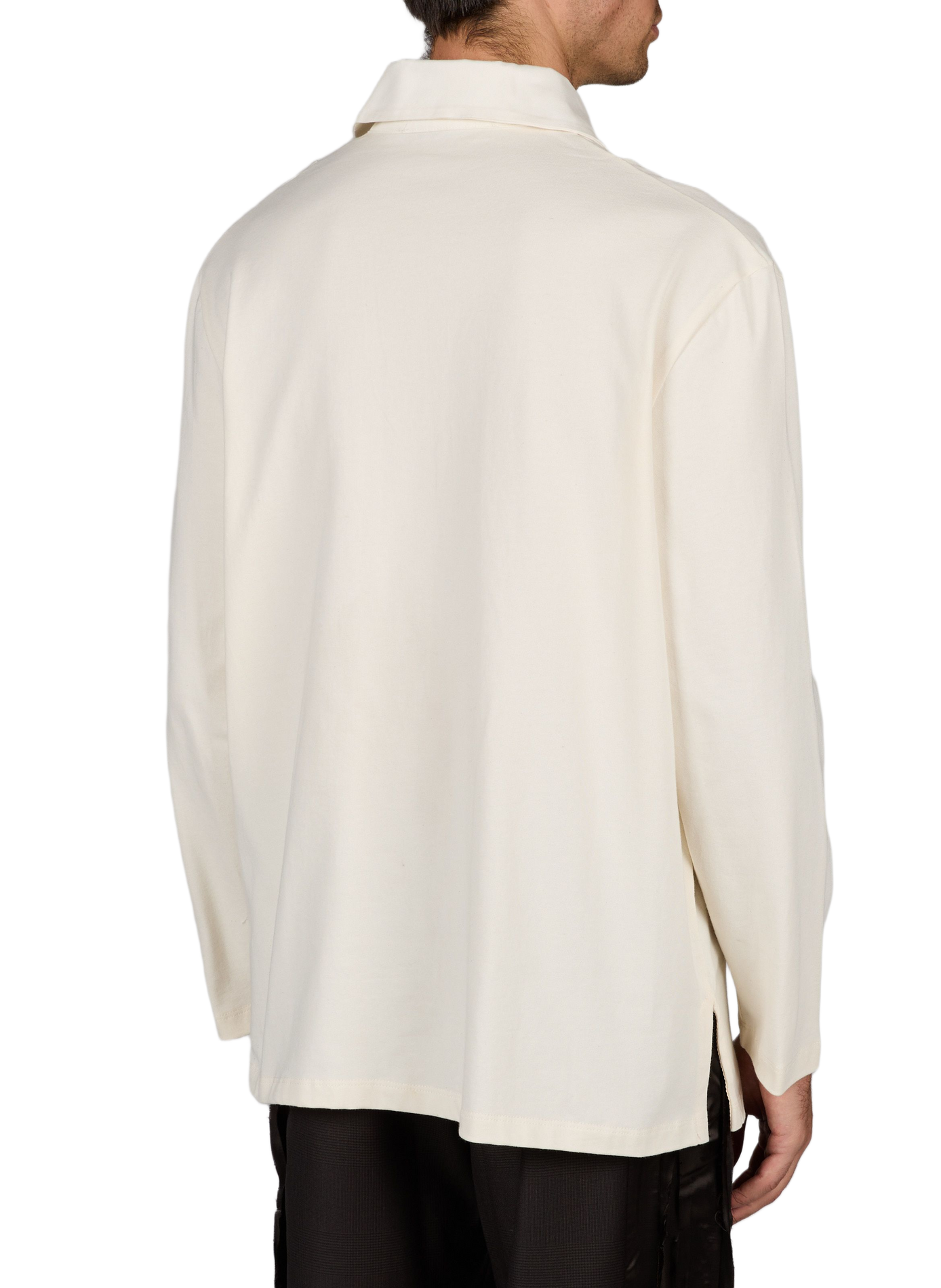Long-sleeved cotton polo shirt SONIA CARRASCO Beige