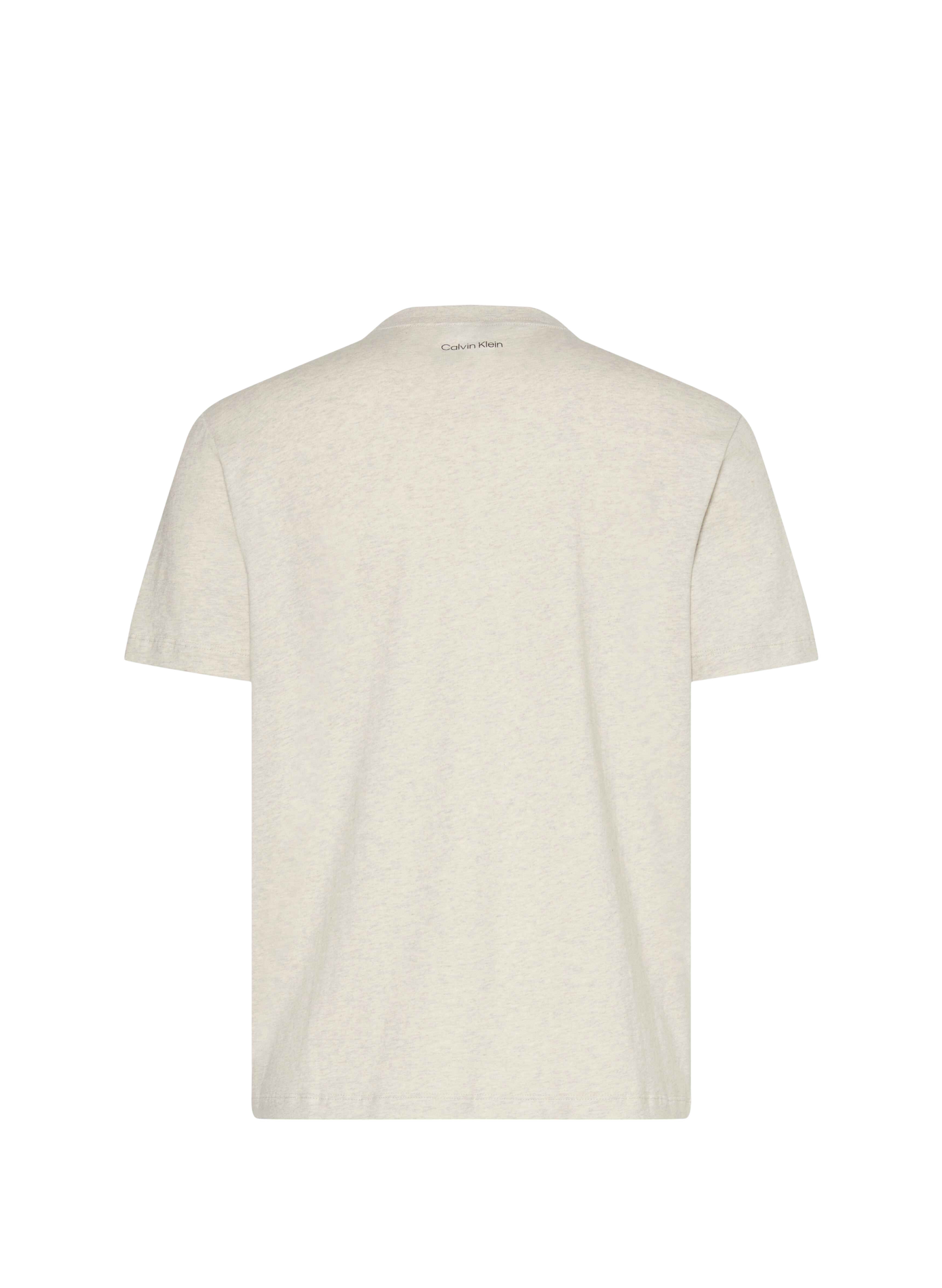 Camiseta recta cuello redondo estampada de algodón CALVIN KLEIN Gris