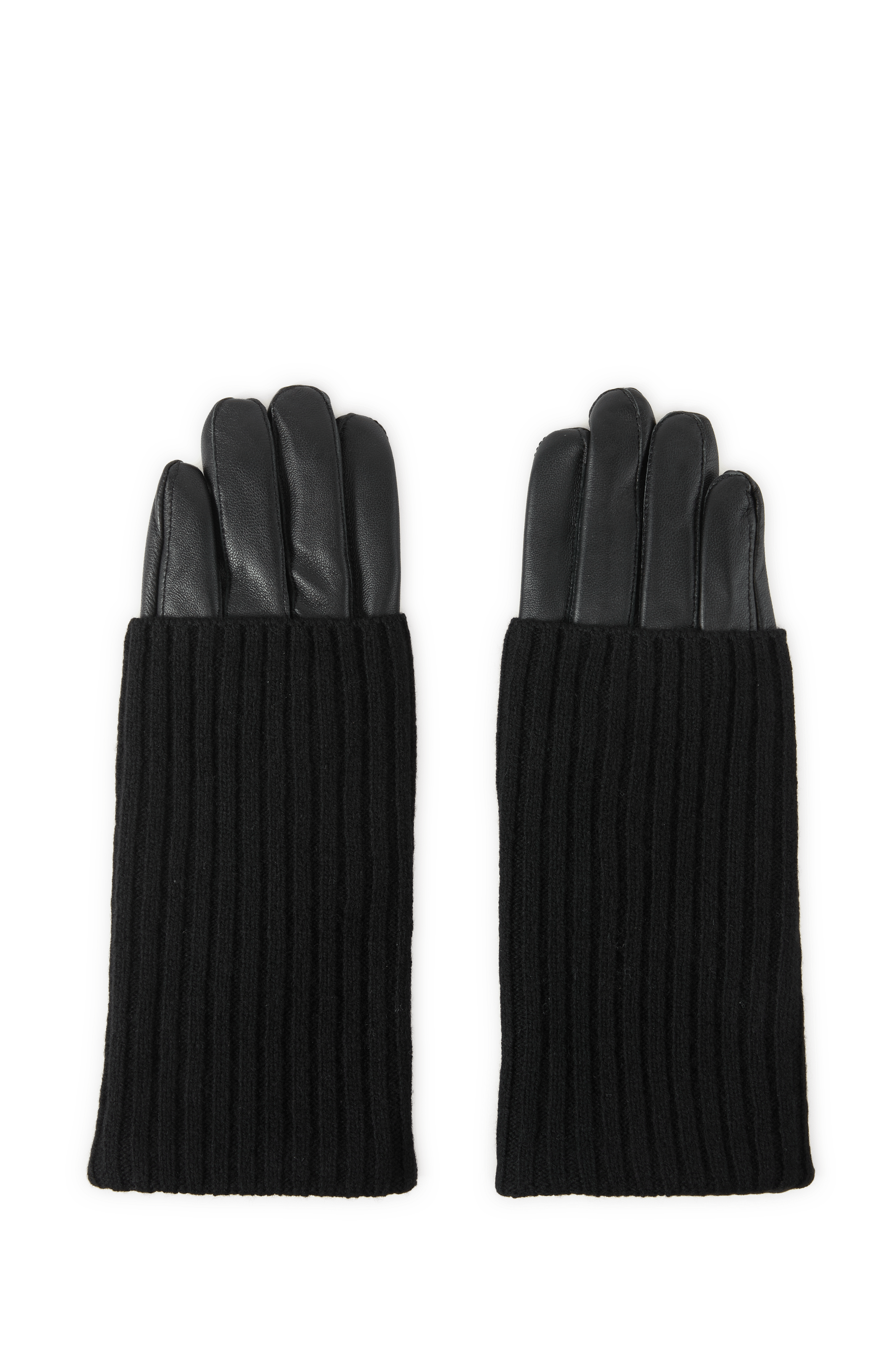 Leather gloves SAMSOE SAMSOE Black