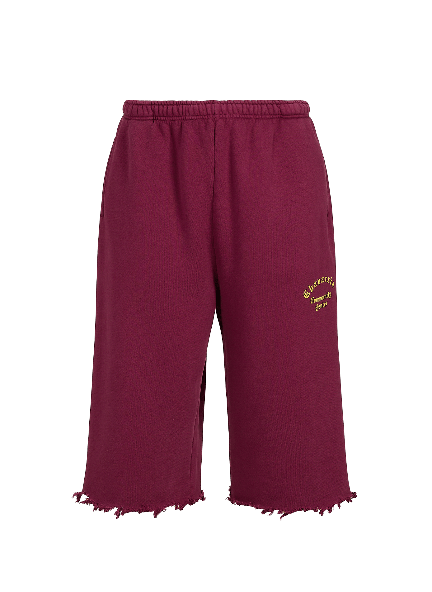 Bermudas amplios lisos de algodón WILLY CHAVARRIA Rojo
