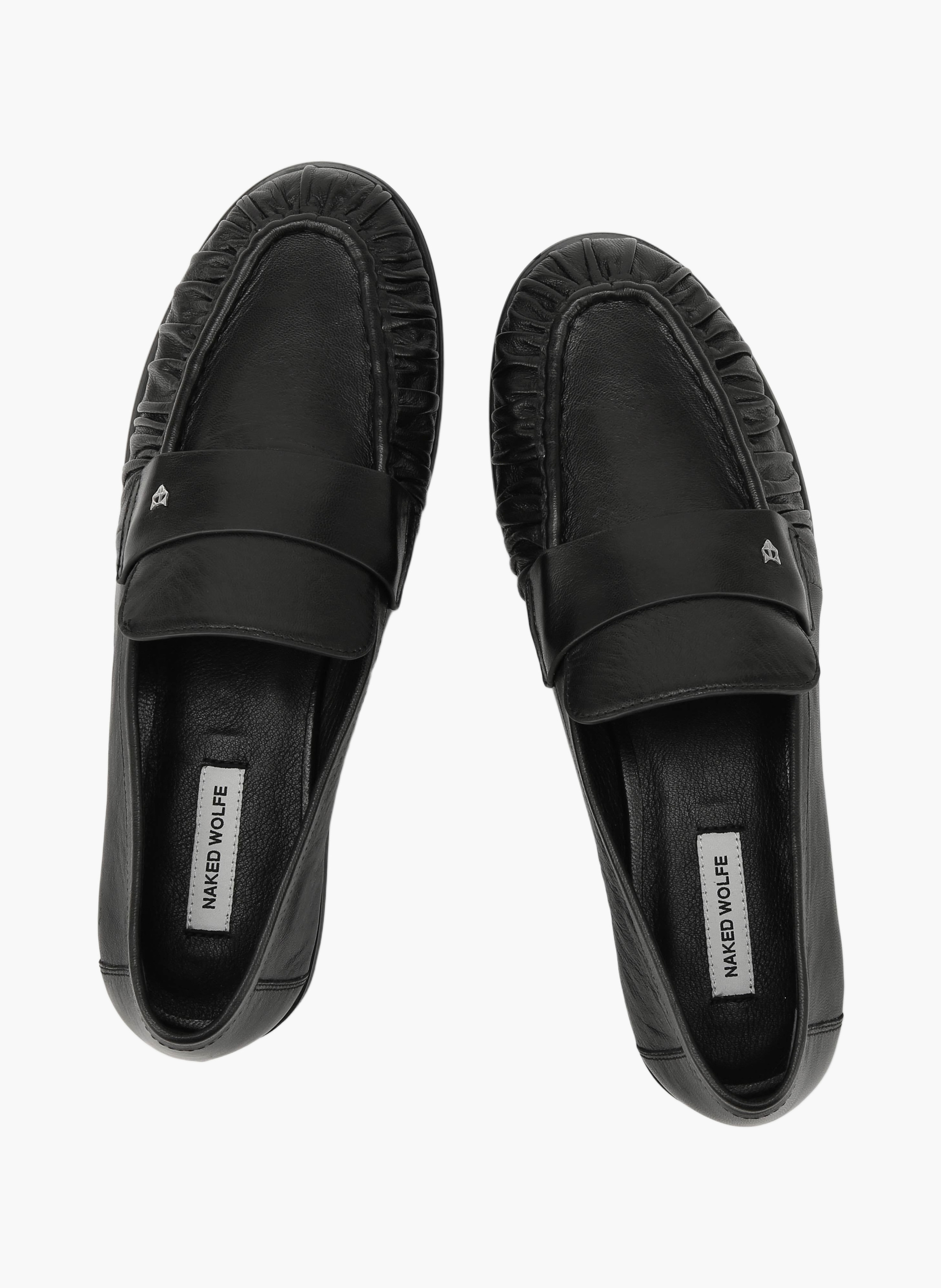 Mocassins love en cuir NAKED WOLFE Noir
