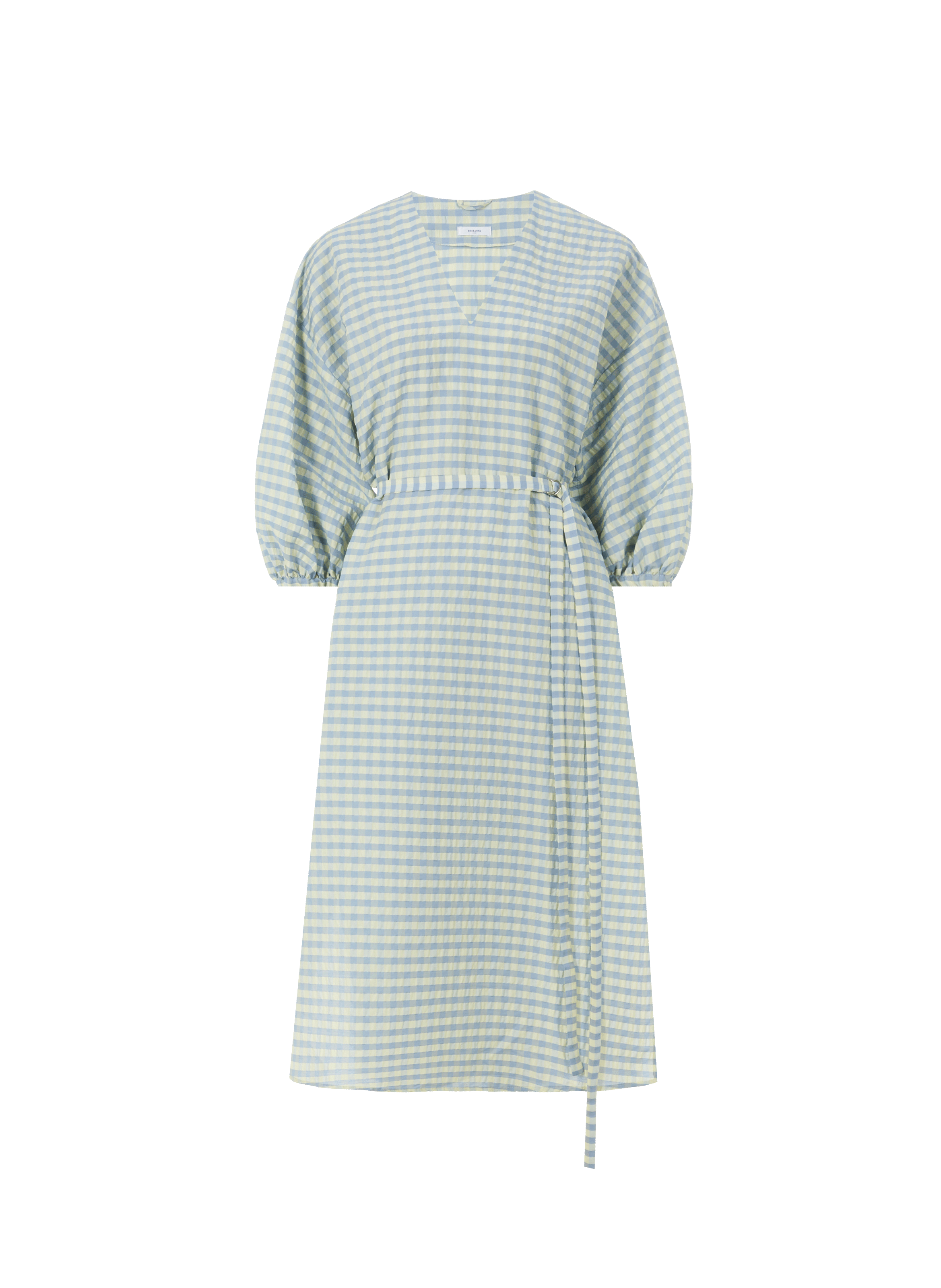 Robe longue à carreaux ROSEANNA Bleu