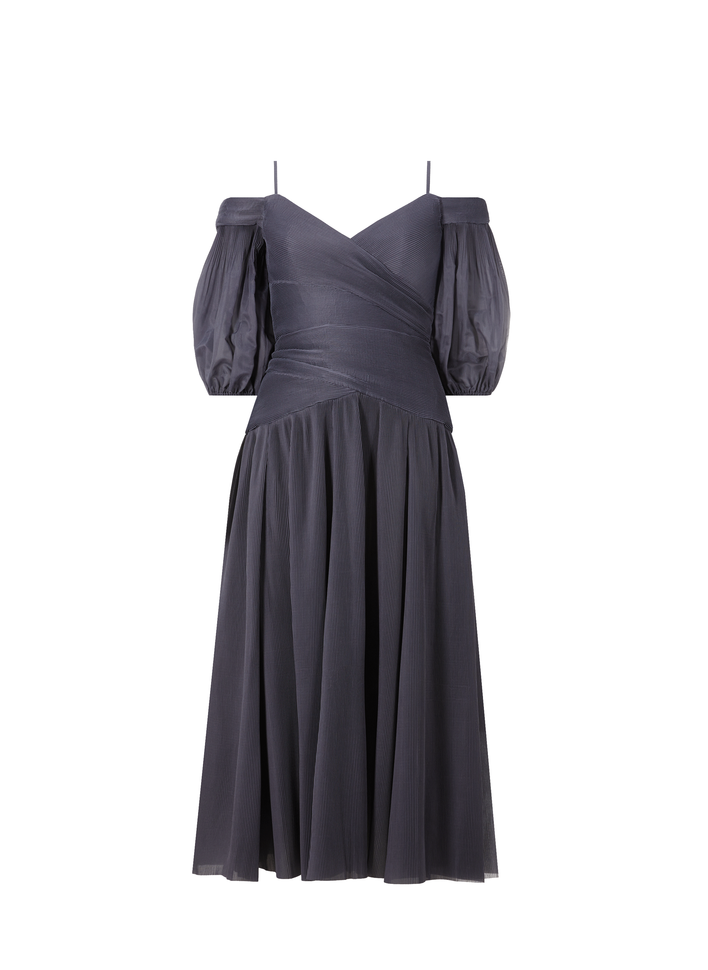 Robe midi plissée ZIMMERMANN Bleu
