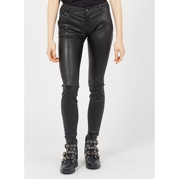 Pantalon slim en cuir stretch