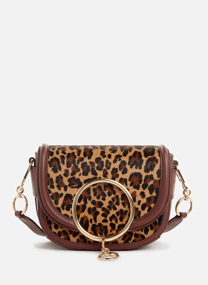 Leopard leather shoulder bag SEE BY CHLOE