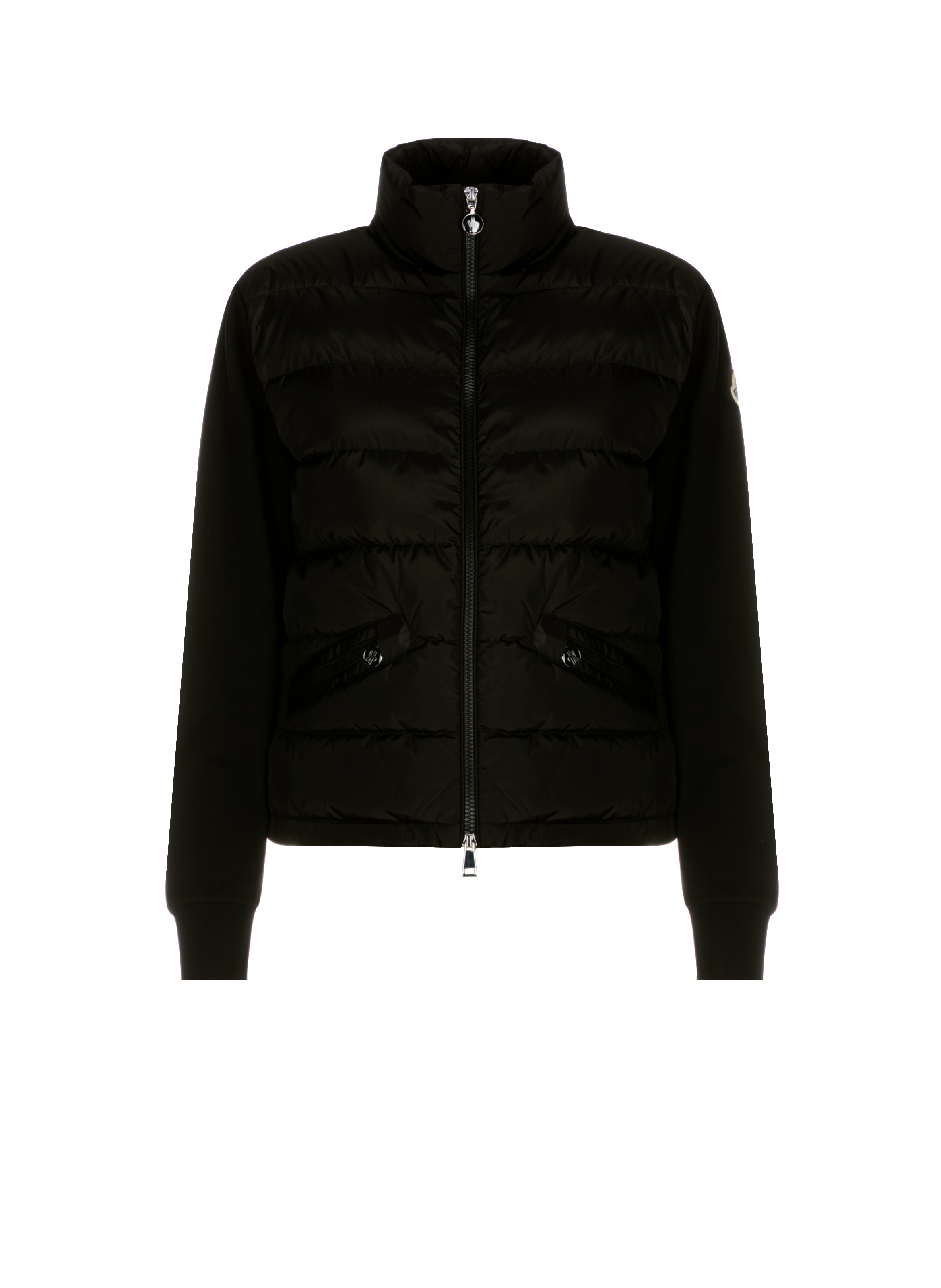 MONCLER Bi-material jacket Black