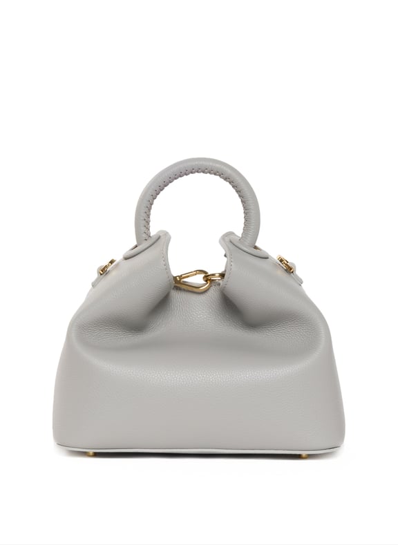 Sac à main baozi en cuir texturé Gris by ELLEME ELLEME Sac à main baozi en cuir texturé Gris