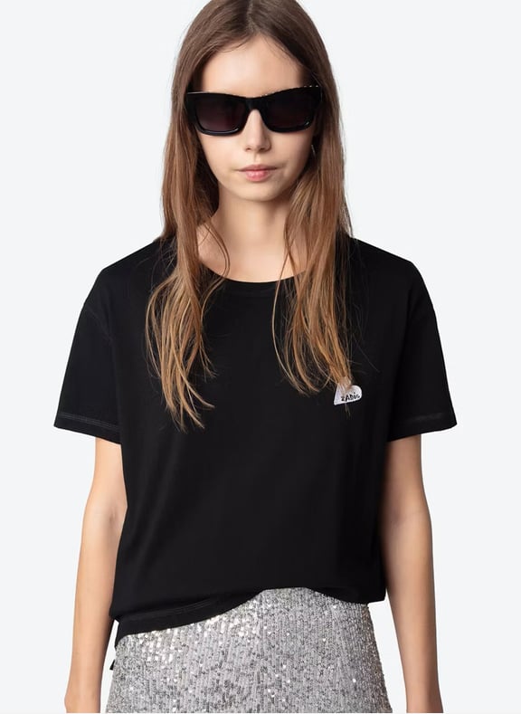 Tee-shirt manches courtes à logo marta Noir by ZADIG&VOLTAIRE ZADIG&VOLTAIRE Tee-shirt manches courtes à logo marta Noir