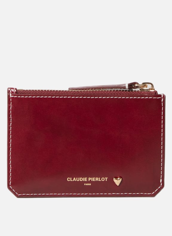 Porte-cartes en cuir Rouge by CLAUDIE PIERLOT CLAUDIE PIERLOT Porte-cartes en cuir Rouge