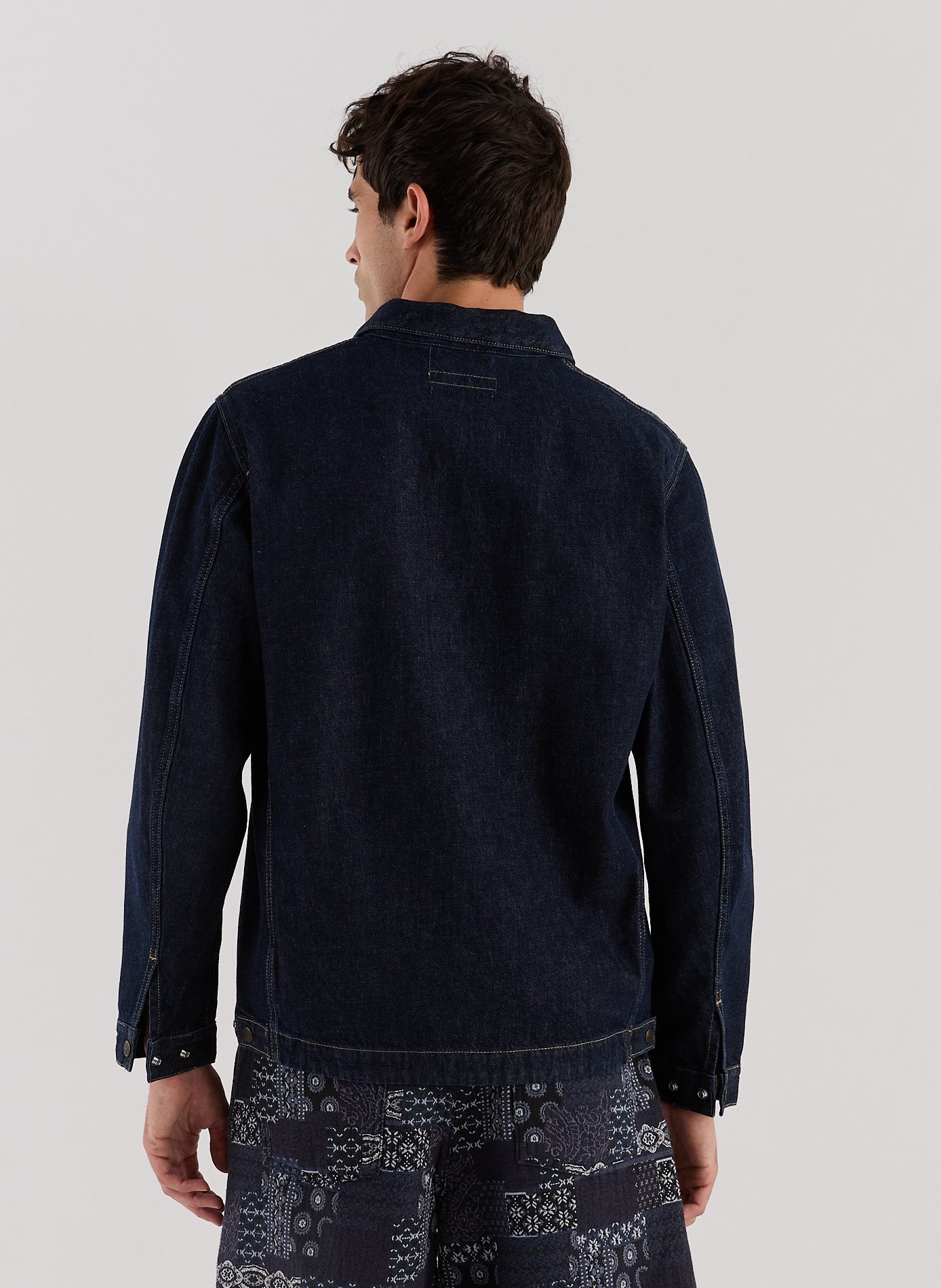 Veste droite en denim de coton REPLAY Bleu