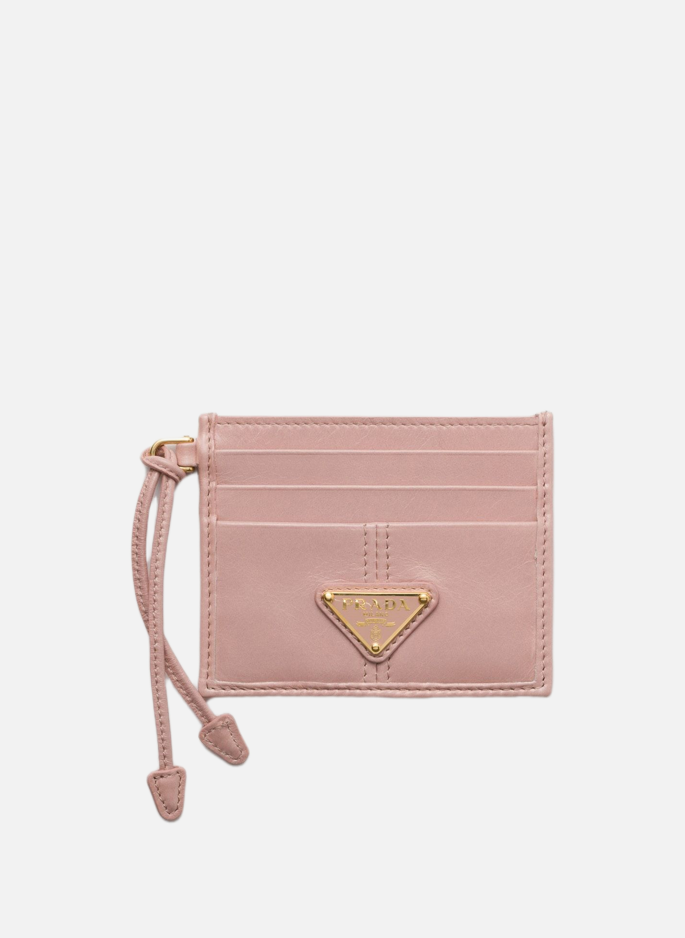 Porte-cartes en cuir PRADA Rose