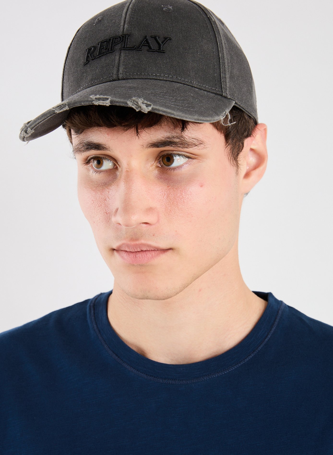 Casquettes délavé à détails destroy REPLAY Noir