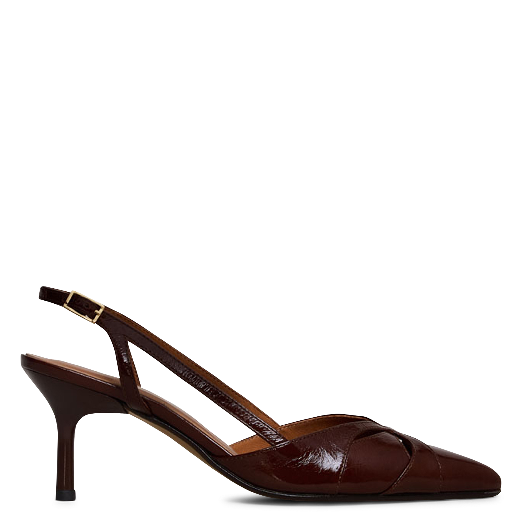 Escarpins en cuir damour  Marron