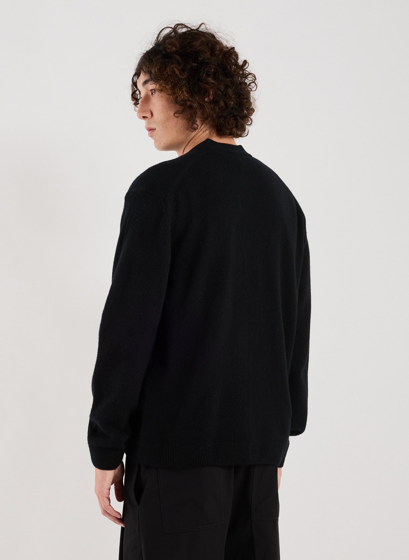 V-neck wool cardigan MAISON KITSUNÉ Black