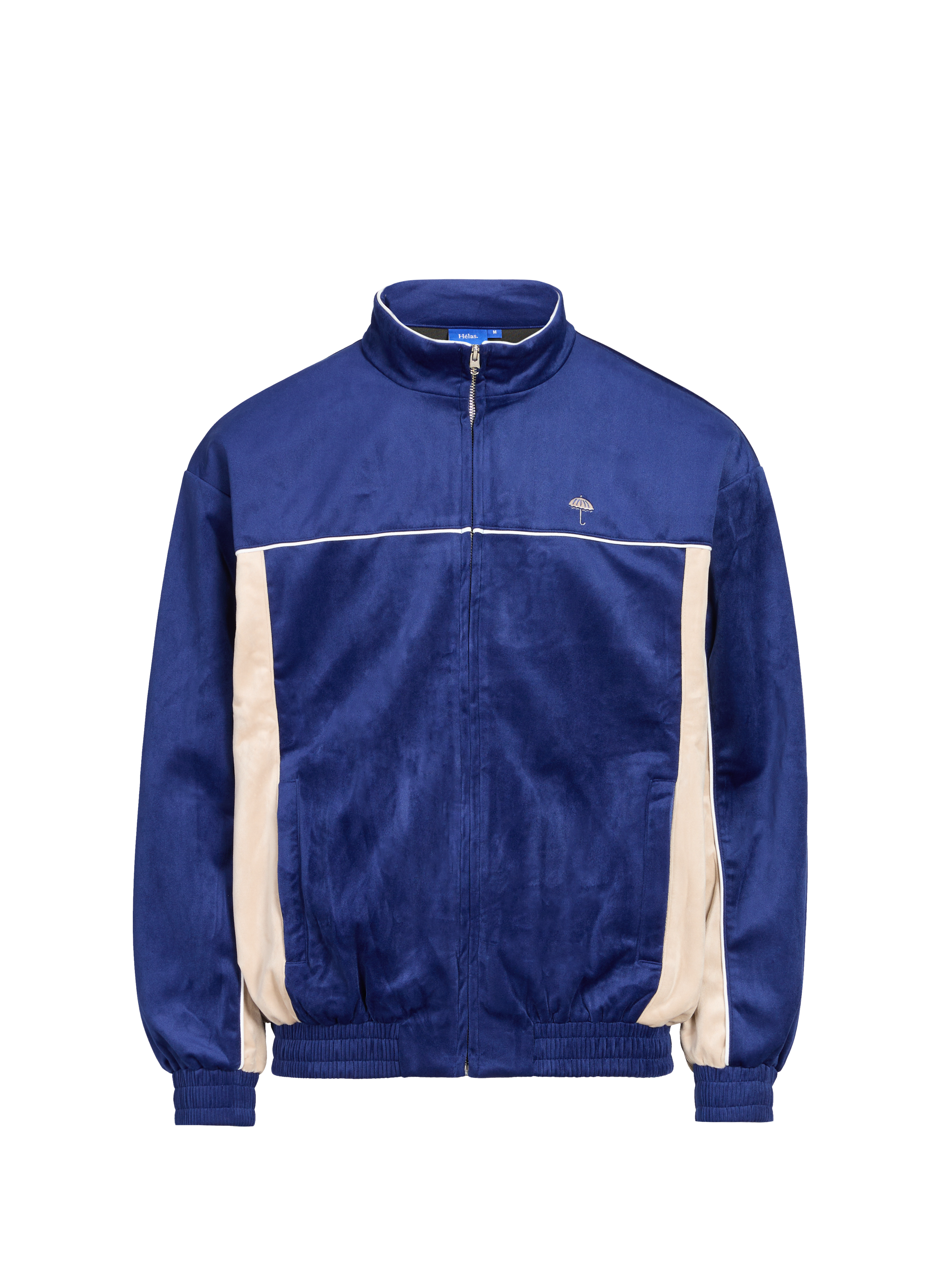 Velvet high-neck jacket HELAS CAPS Blue