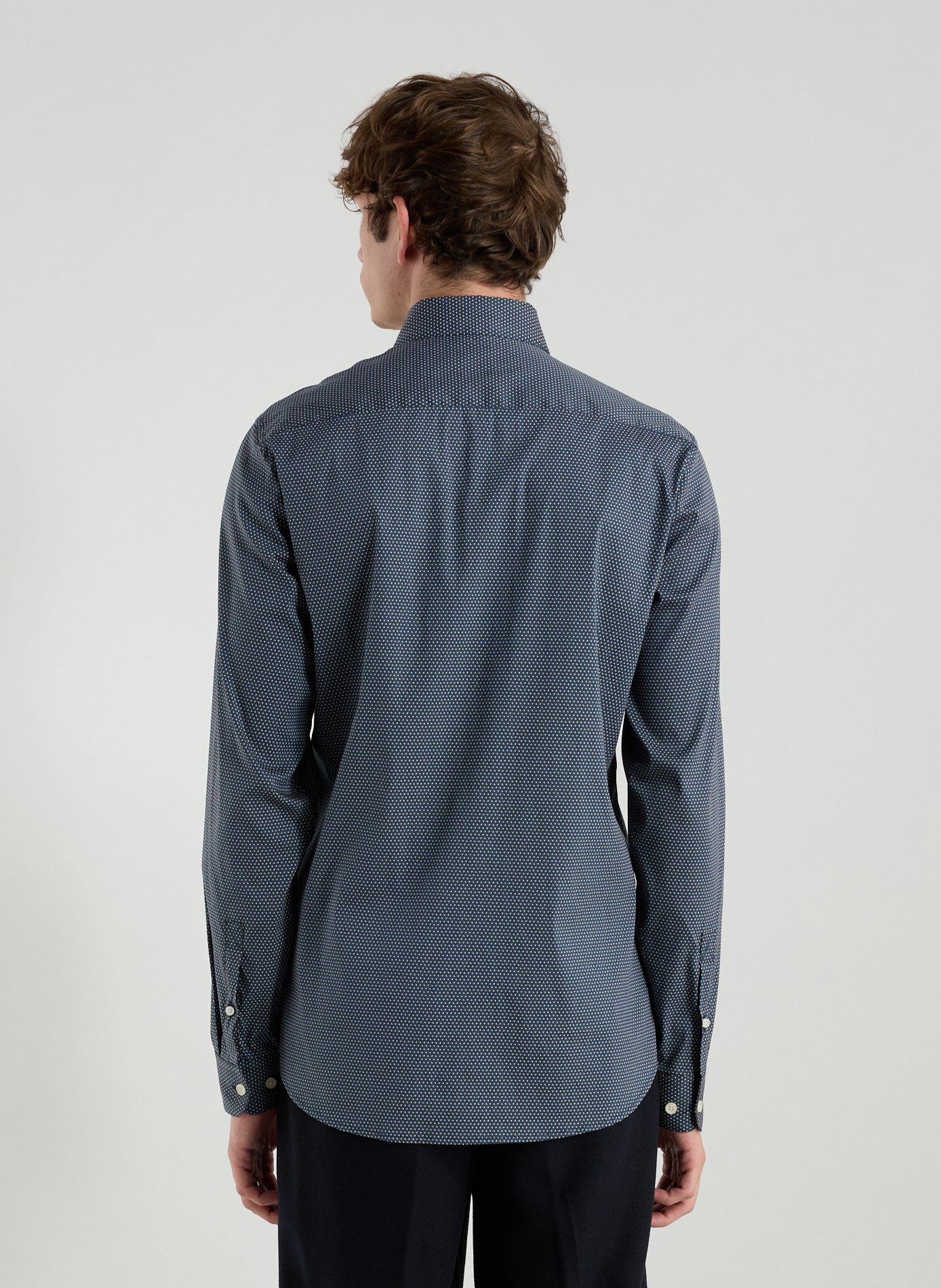 Straight cut cotton Shirt AU PRINTEMPS PARIS Blue