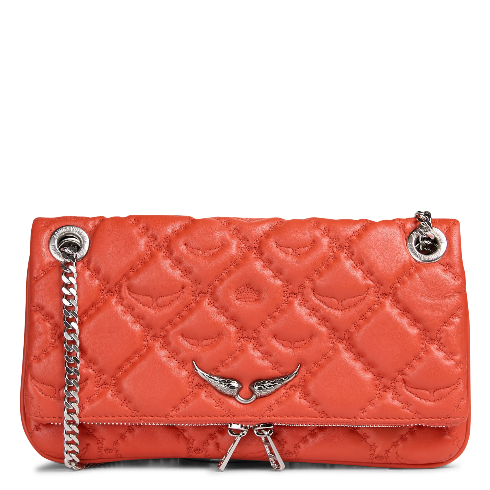 ZADIG&VOLTAIRE Pochette matelassée en cuir rock ii Orange