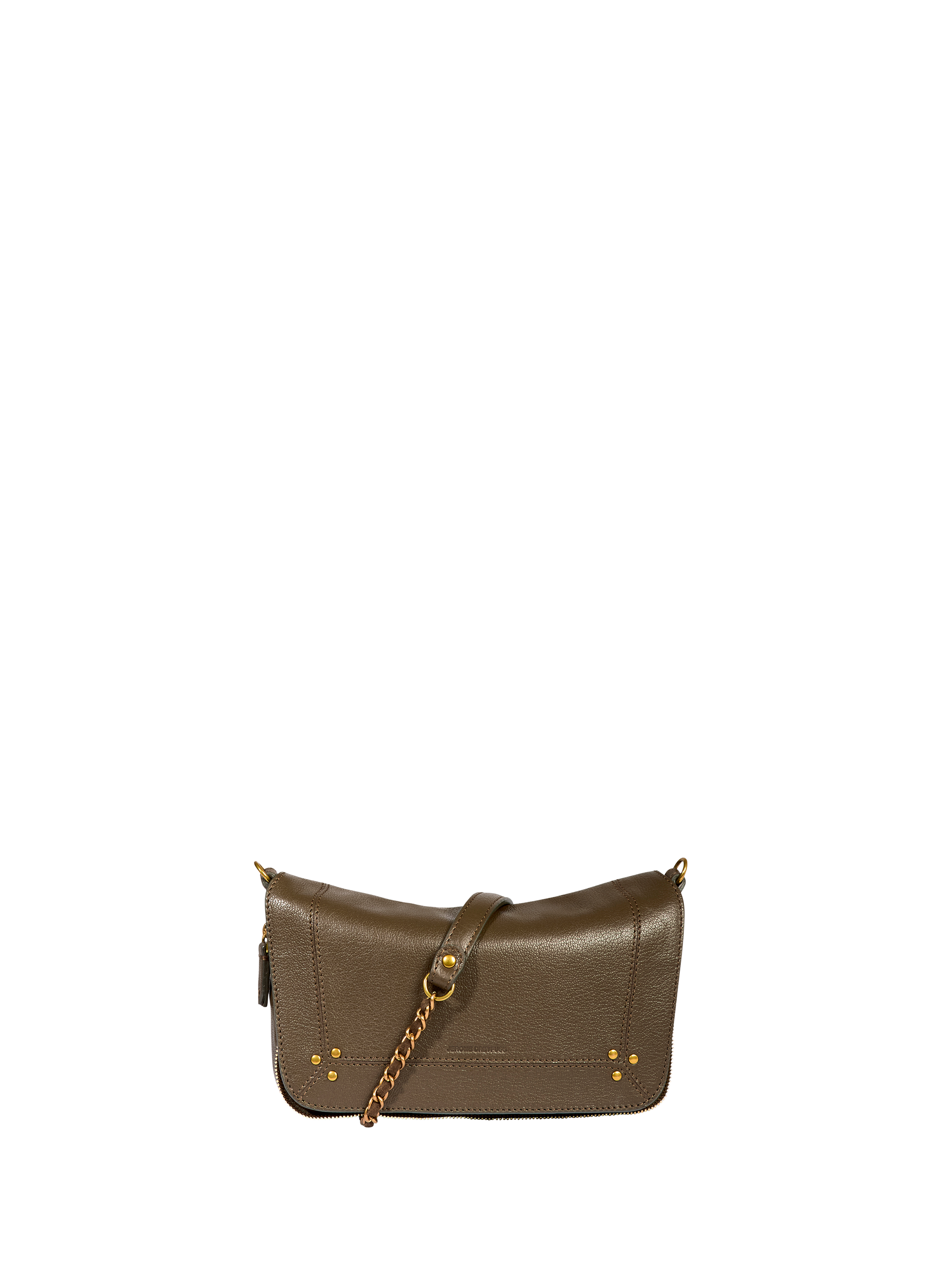 Sac bandoulière Bobi S en cuir de chèvre JÉRÔME DREYFUSS Kaki